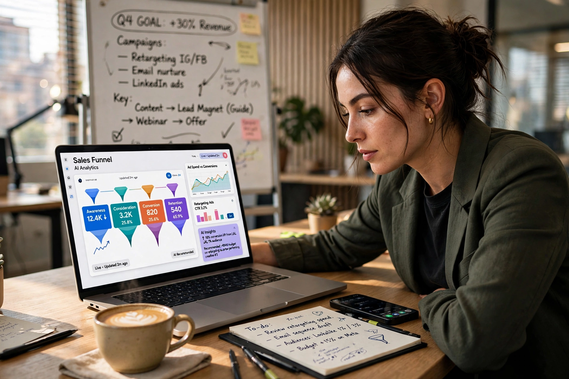 digital marketing ai remarketing funil sales