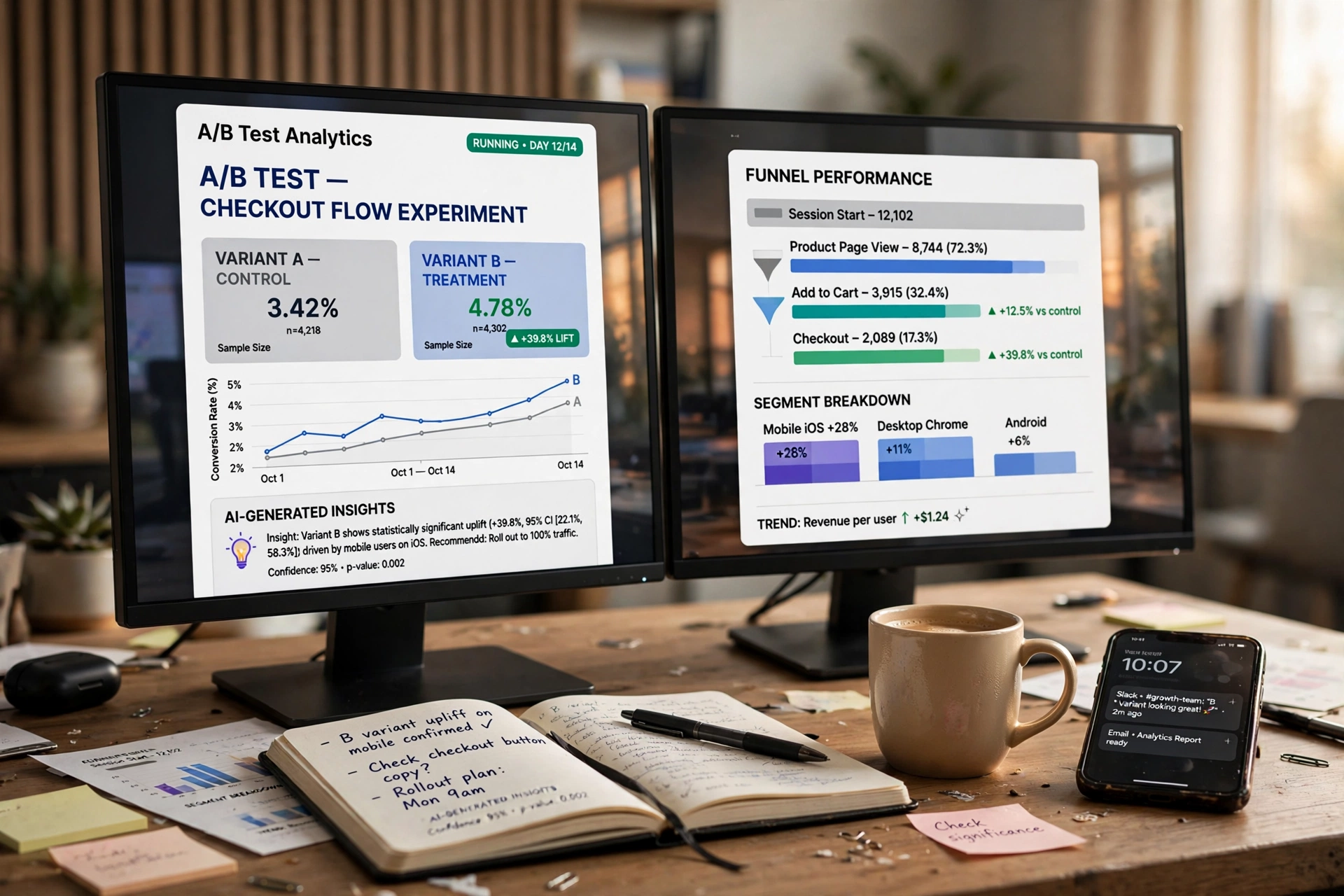 digital marketing ai testes b roi
