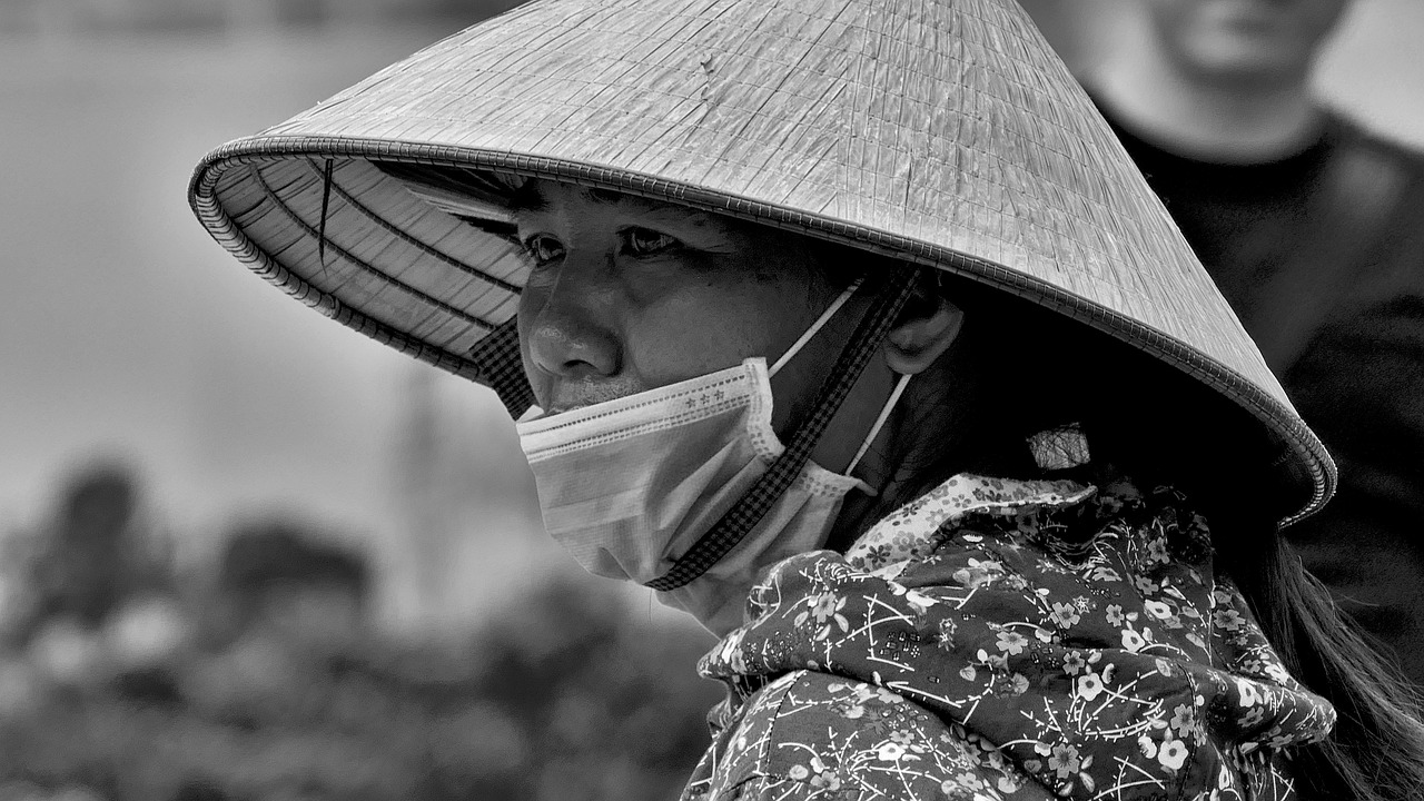 hat, asian, vietnam, man, woman, mask, asia, bw, hat, asian, asian, vietnam, vietnam, vietnam, mask, mask, mask, mask, mask