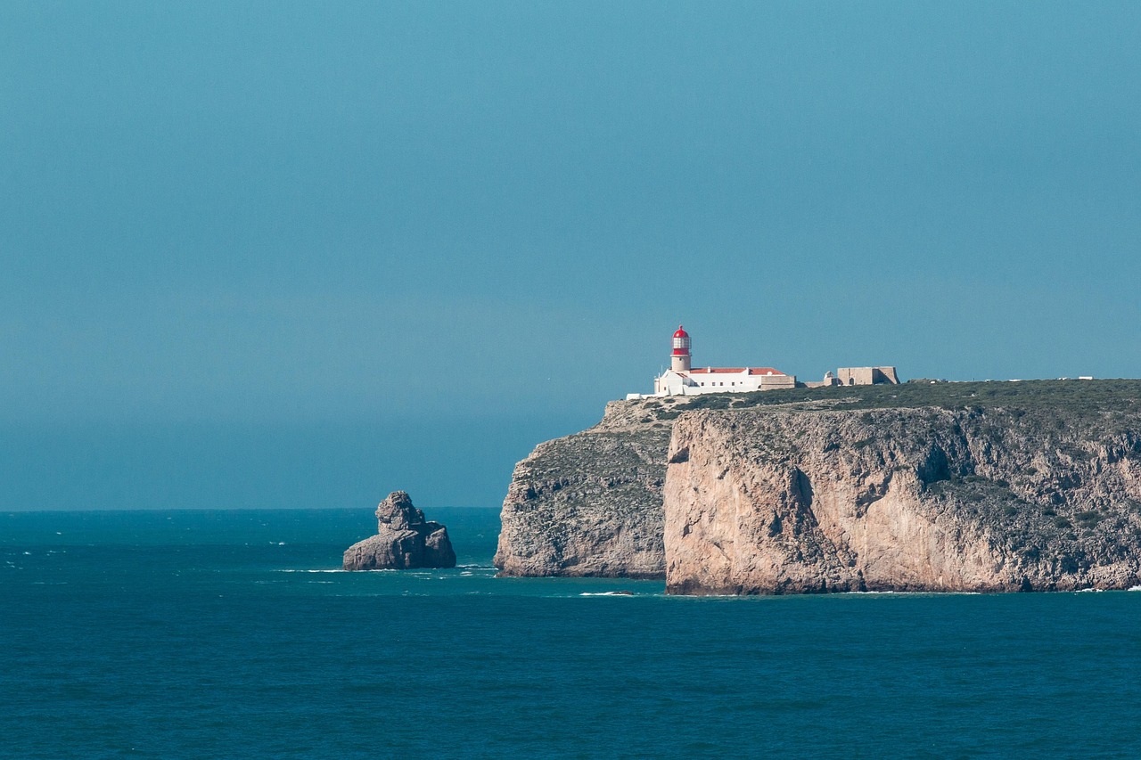 algarve, portugal, nature, cabo sao vicente, lighthouse, end of the world, waves, sea