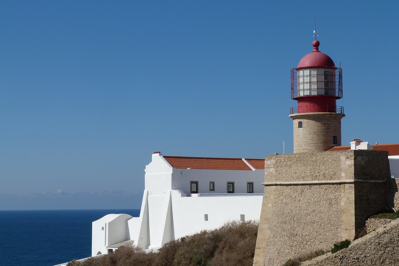 lighthouse, nature, portugal, cape of sao vicente, sea, heaven