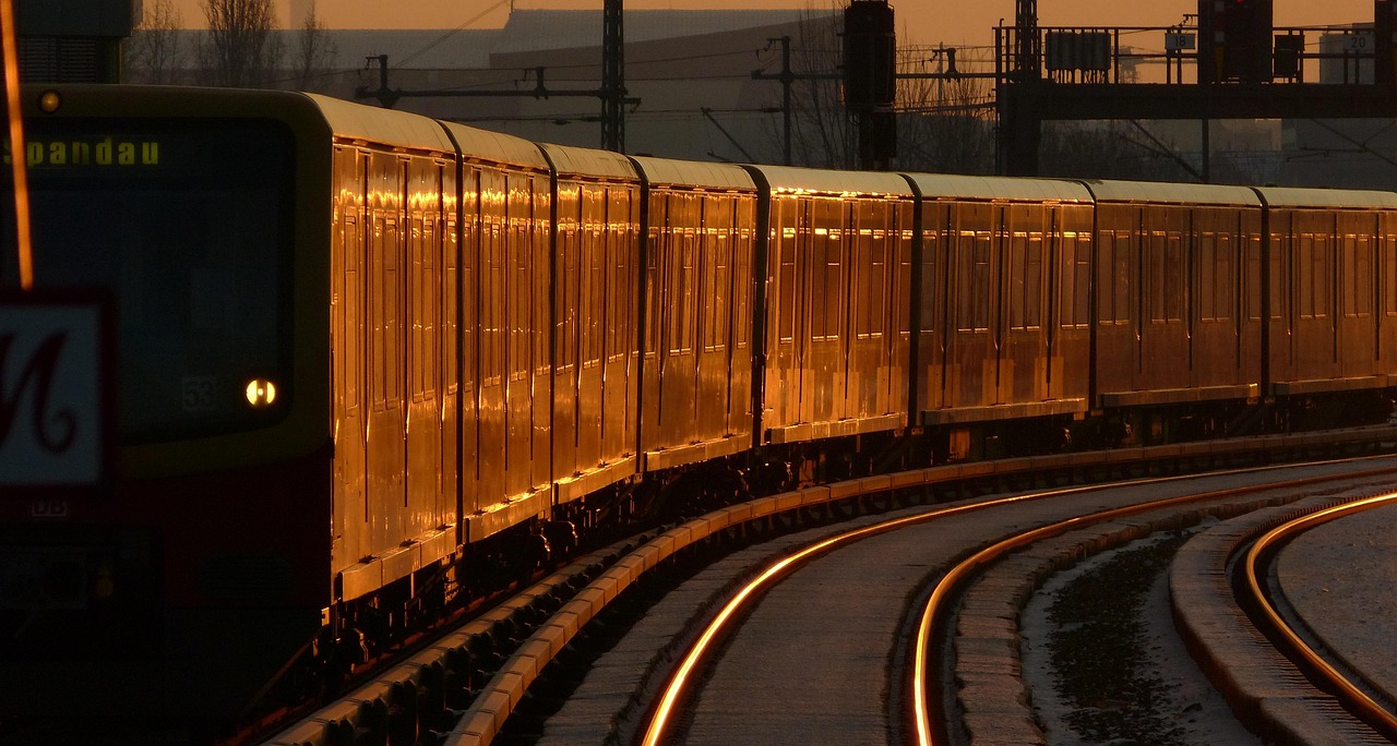 traffic, train, local train, track, station, nature, rails, commute, sunrise, transport, speed