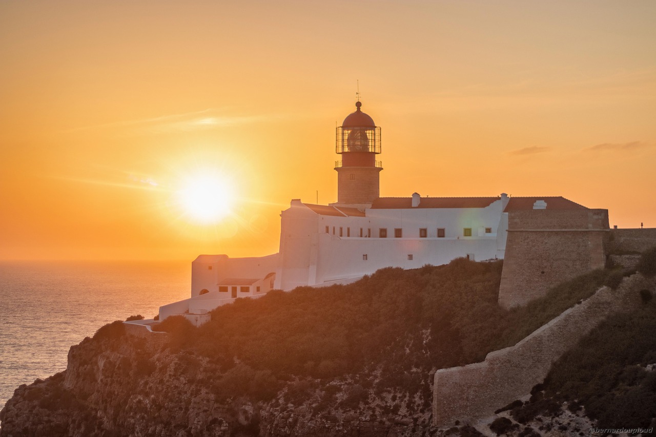 costa, nature, litoral, cable, rock, ocean, landscape, rocks, mar, cabo de sao vicente, sagres, lighthouse, sol, sunset, portugal, algarve, tower