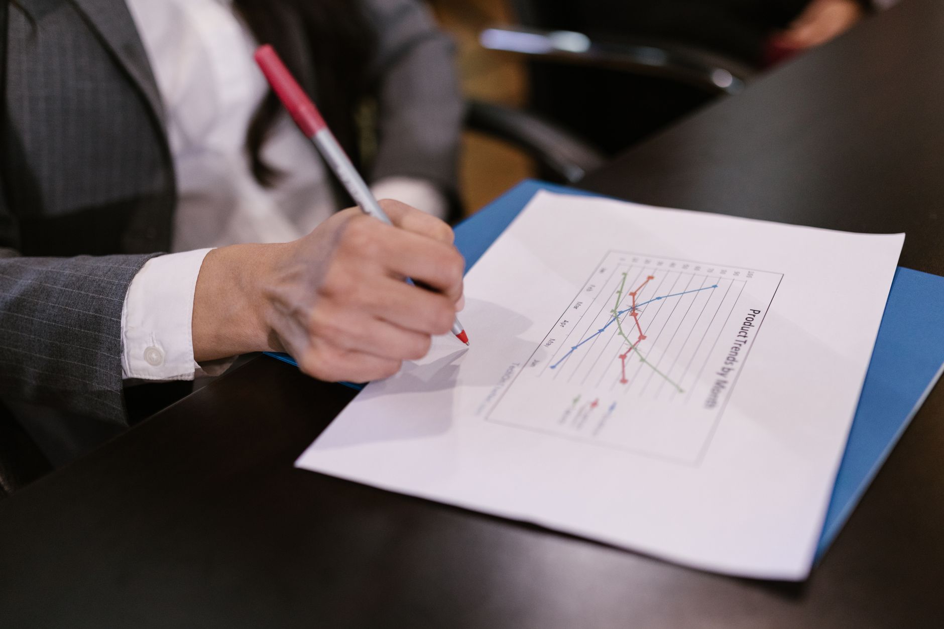Empresário analisando painel de marketing digital com gráficos de ROI
