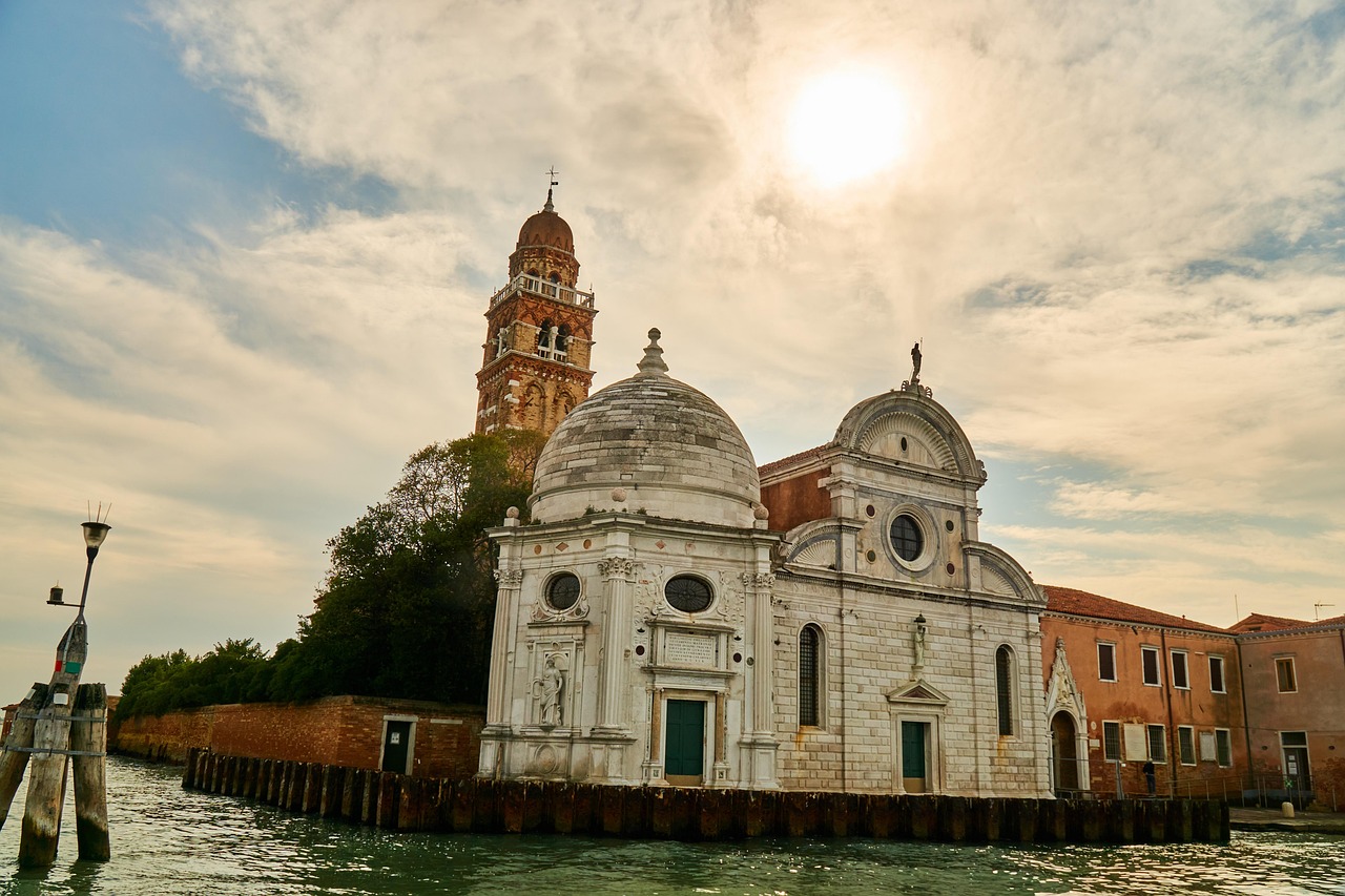 italy, venice, san michele in isola, church, san michele, chapel, channel, isola di san michele
