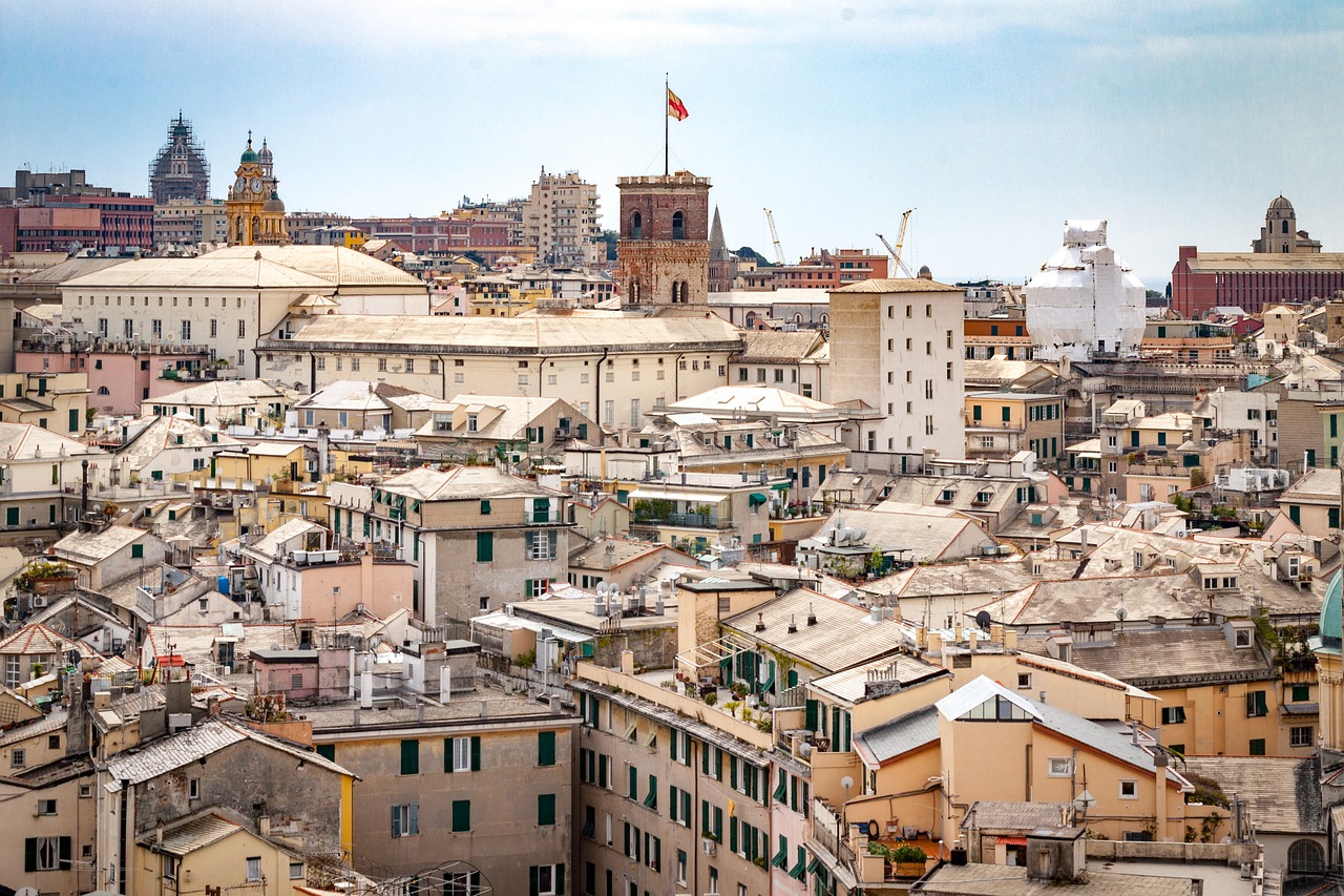 genoa, italy, tourism, city, liguria, travel, architecture, holiday, church, tower, rooftops, building, religion, cathedral, palace, brown city, brown travel, brown building, brown church, genoa, genoa, genoa, genoa, genoa, palace