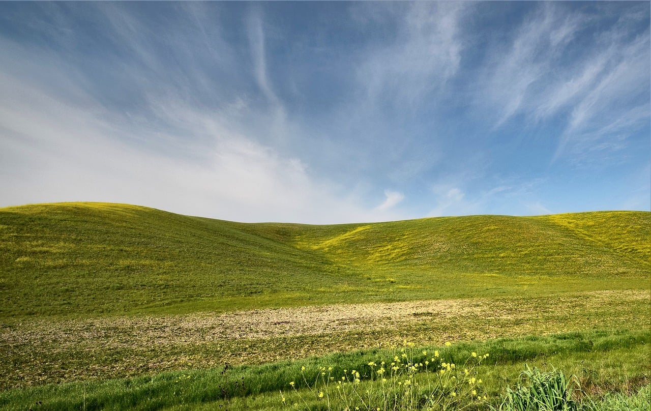 italy, nature, sky, bell tower, tuscany, panorama, landscape