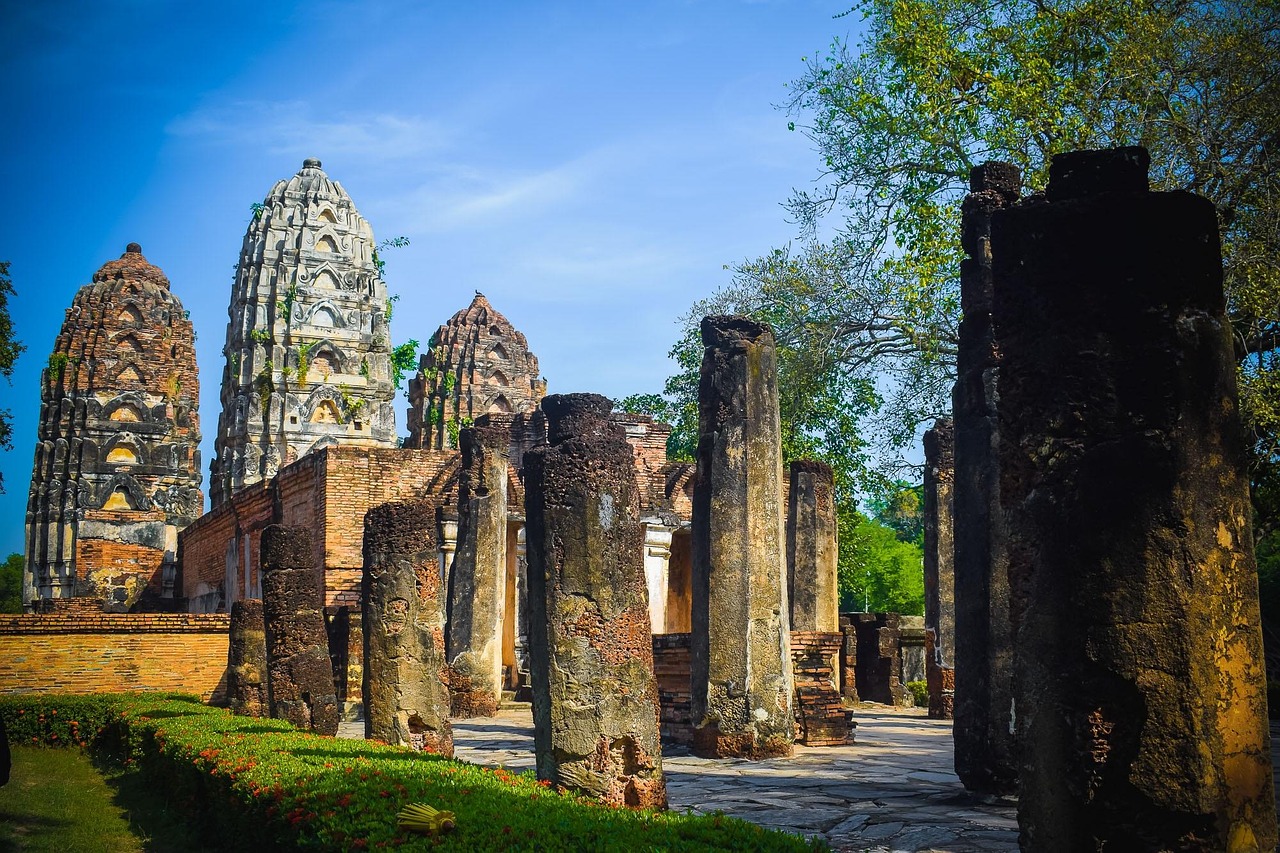 sukhothai historical park, when the joy of asturias, archaeological site