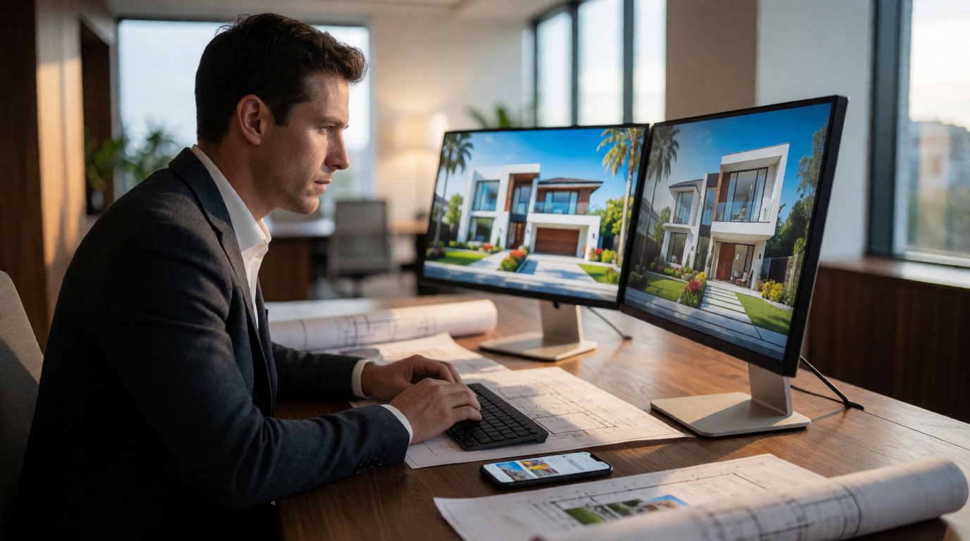 real estate architecture property interior exterior image processing