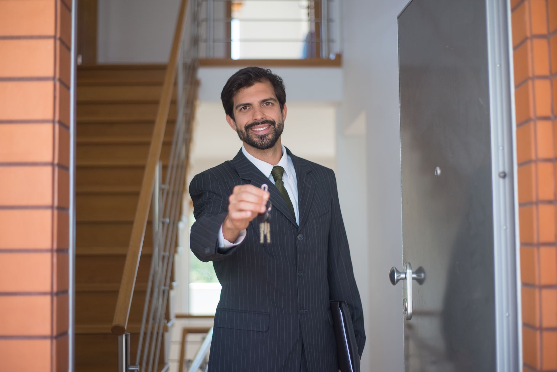 Agent using smartphone to capture property photos for AI enhancement