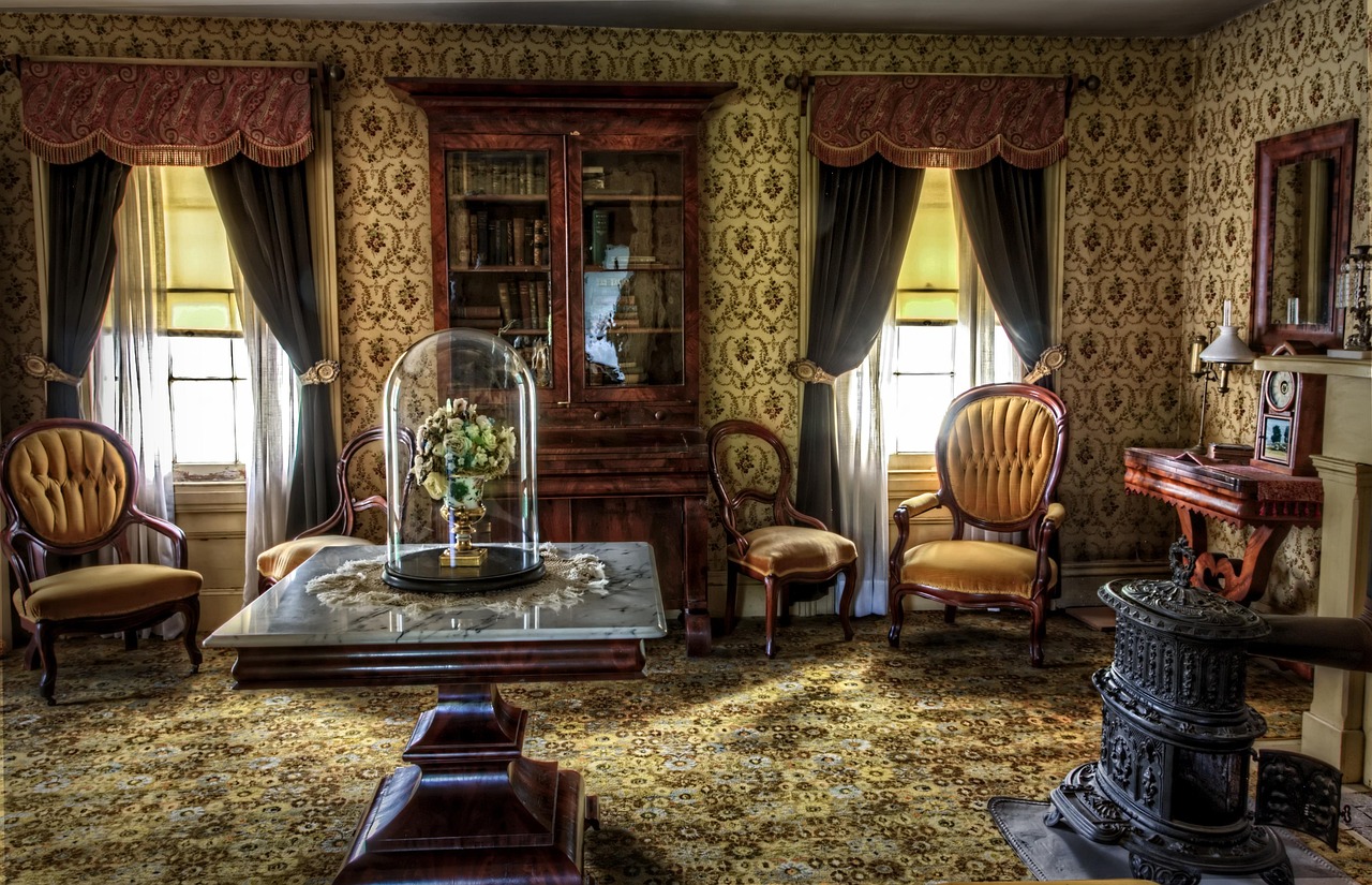 AI enhanced living room with virtually staged furniture