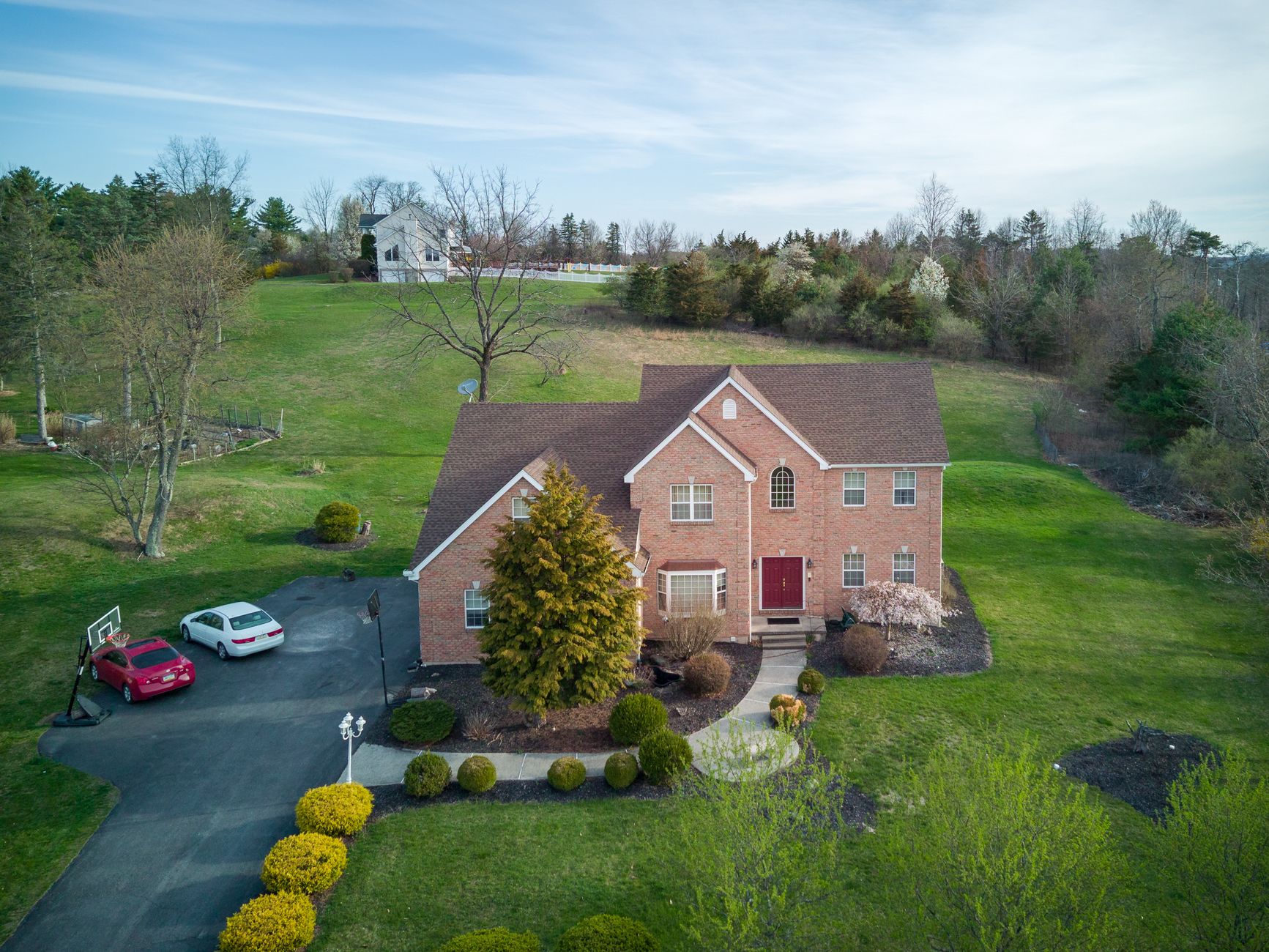 Before and after comparison of AI-enhanced real estate photos