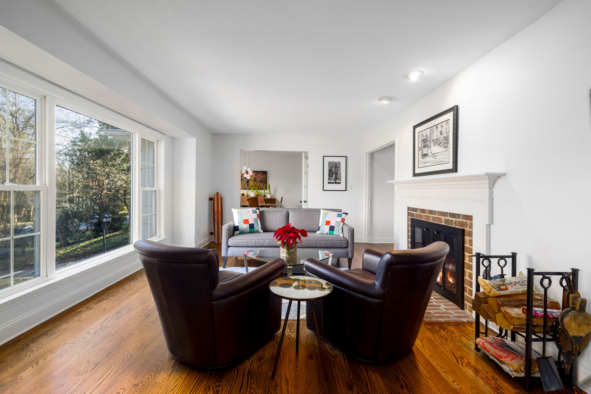 Dramatic before/after comparison of AI-enhanced property photo