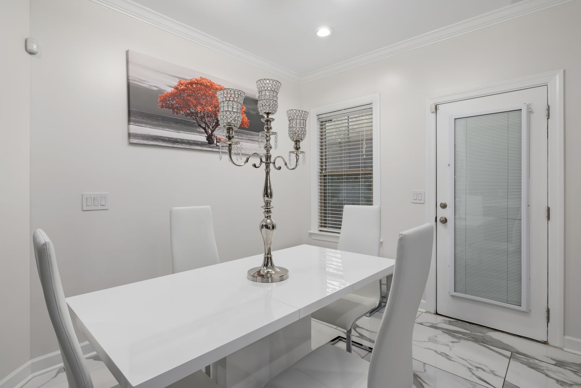 Dramatic before/after comparison of virtually staged living room