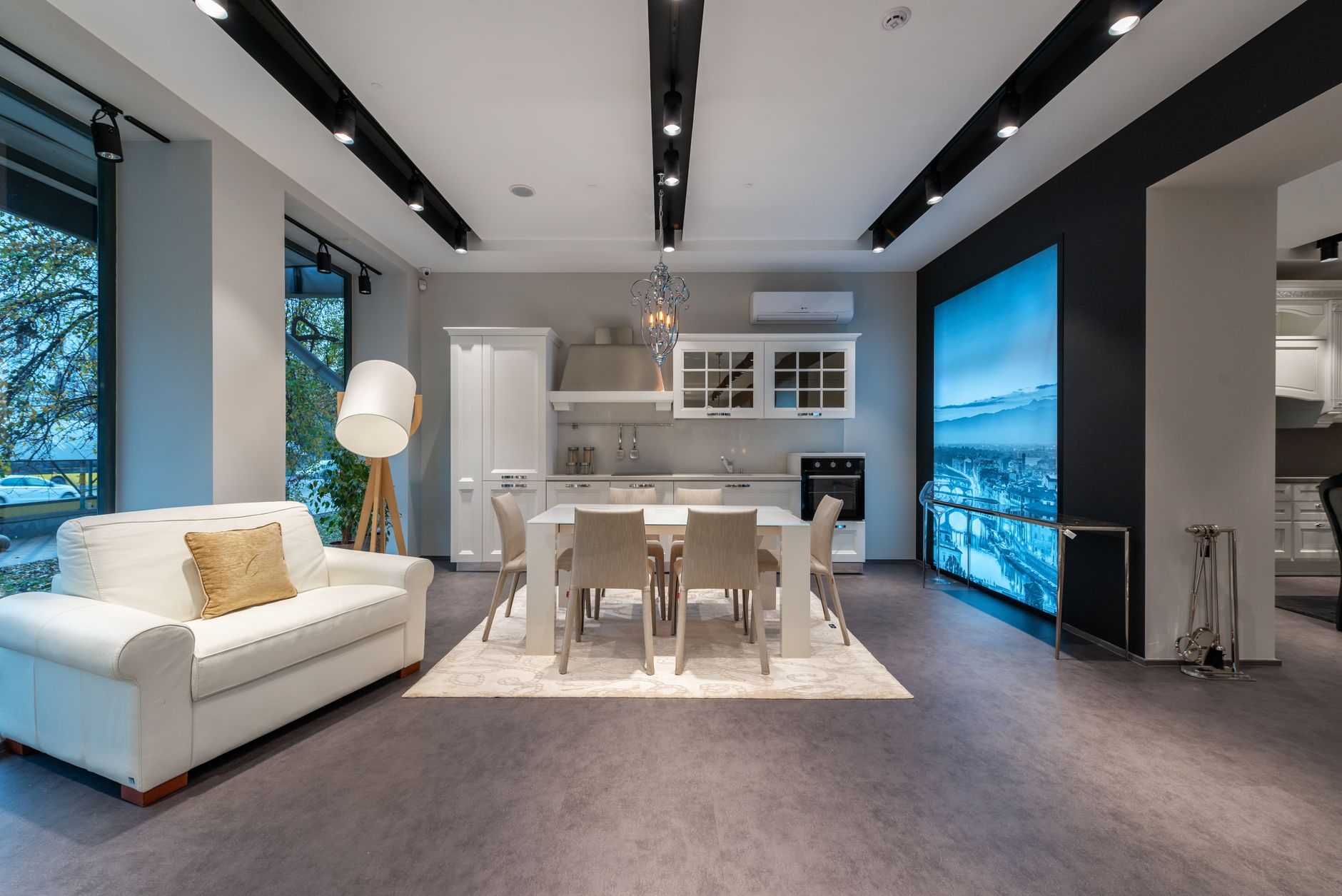 AI analyzing an empty room to generate realistic virtual furniture placement