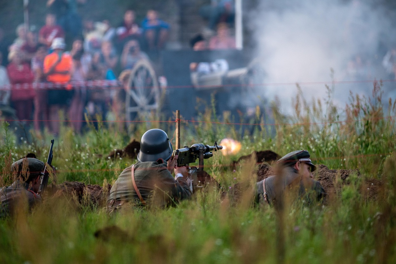 soldiers, army, war, shooting, staging, borkowo