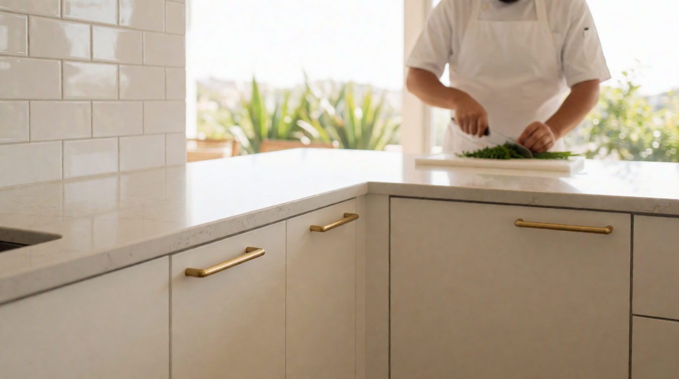 Cozinha moderna com armários planejados em Porto Alegre