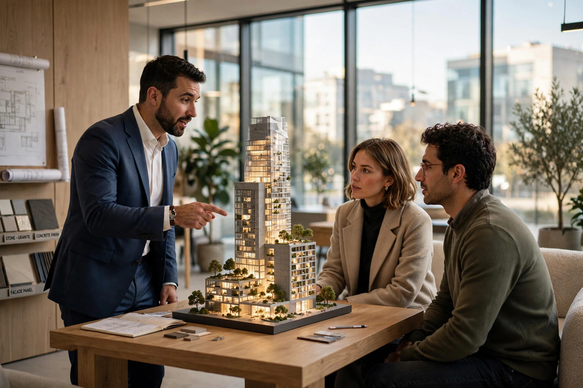 3D architectural model touchscreen display