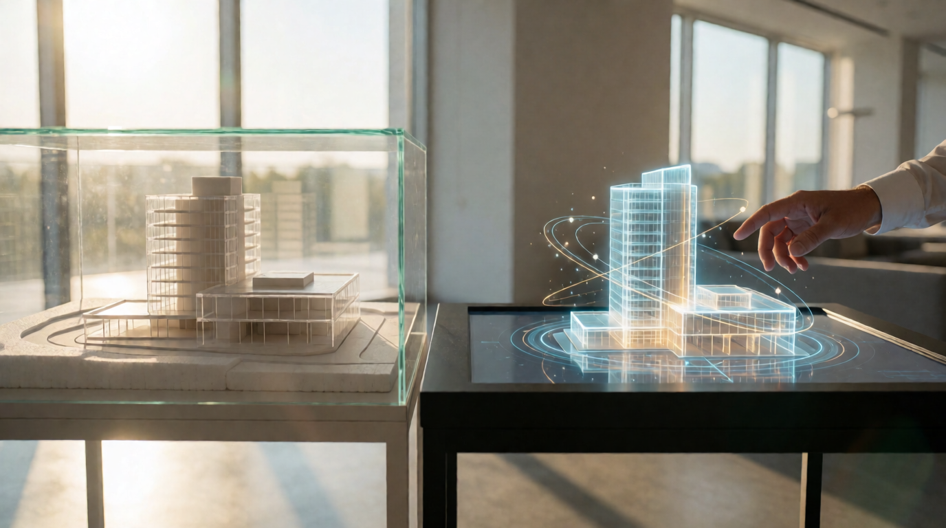 3D architectural model touchscreen display