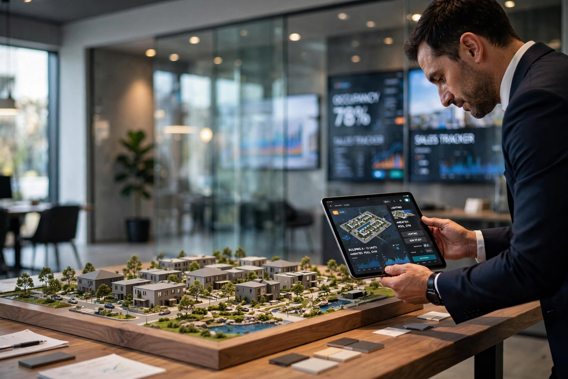 3D architectural model touchscreen display