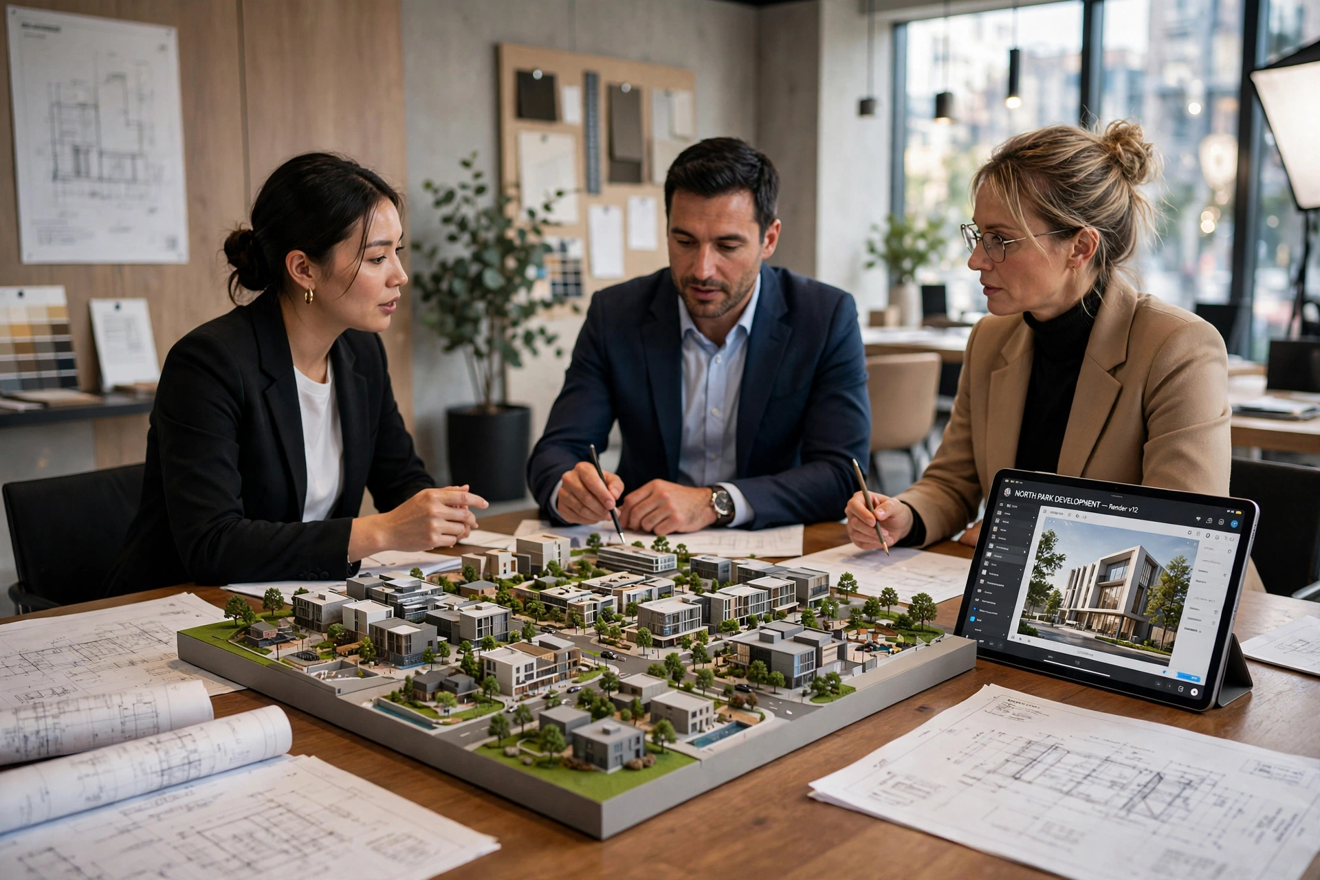 3D architectural model touchscreen display