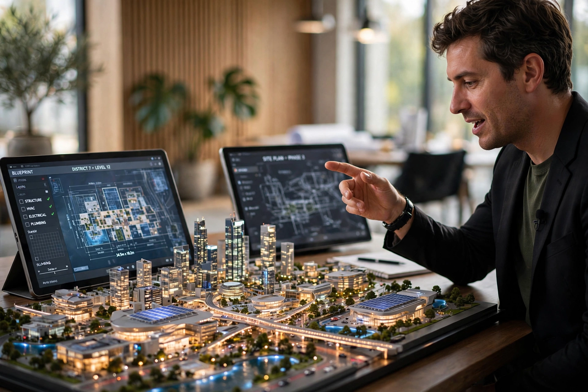 3D architectural model touchscreen display