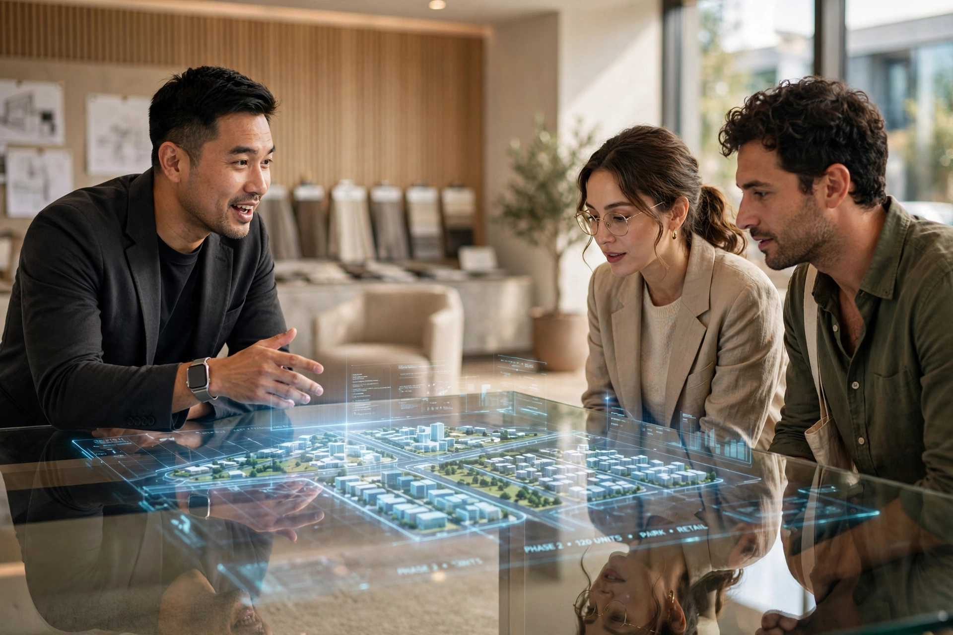 3D architectural model touchscreen display