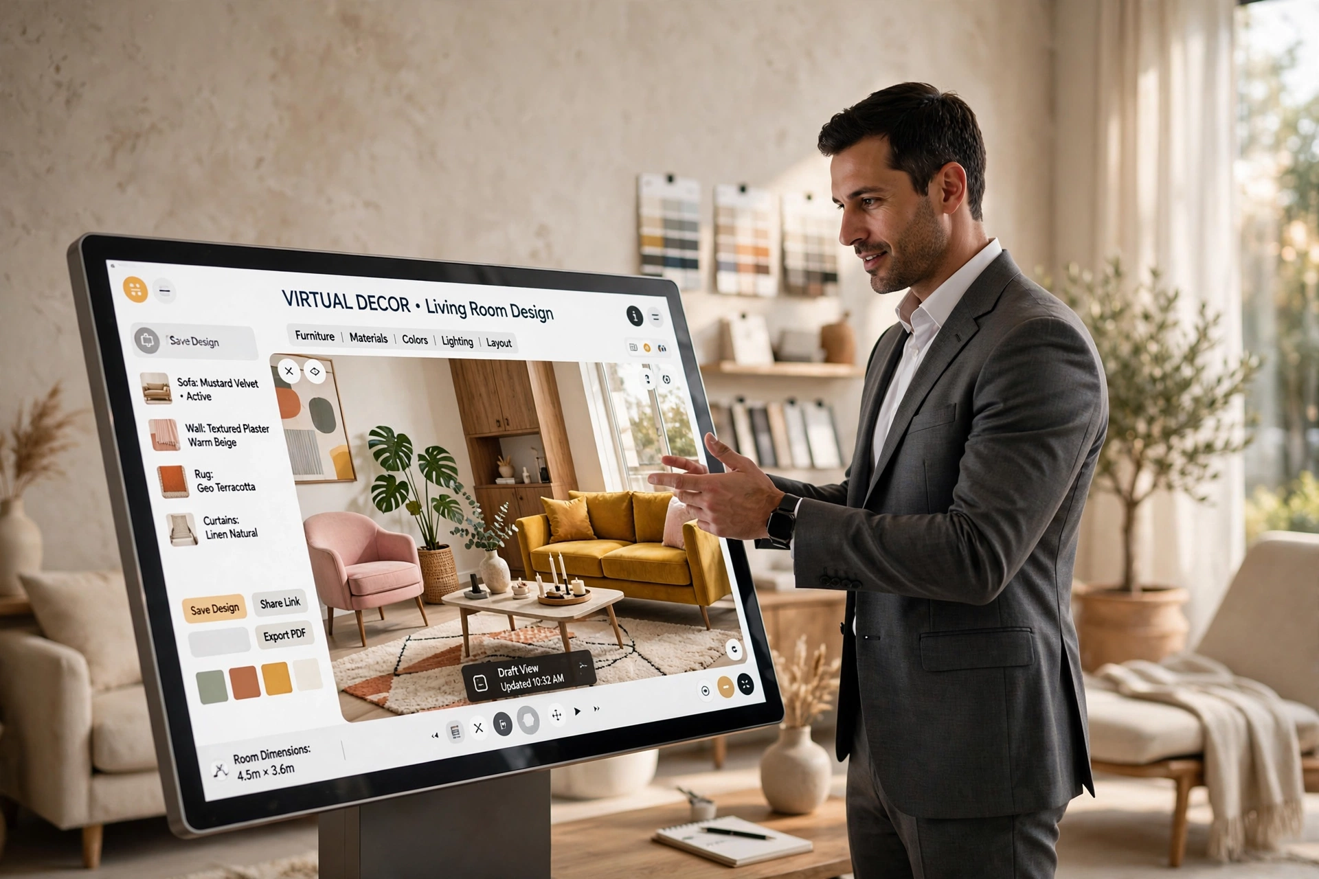 luxury apartment interior design 3D