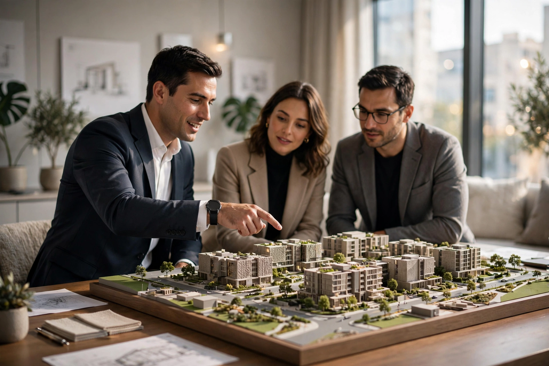 3D architectural model touchscreen display