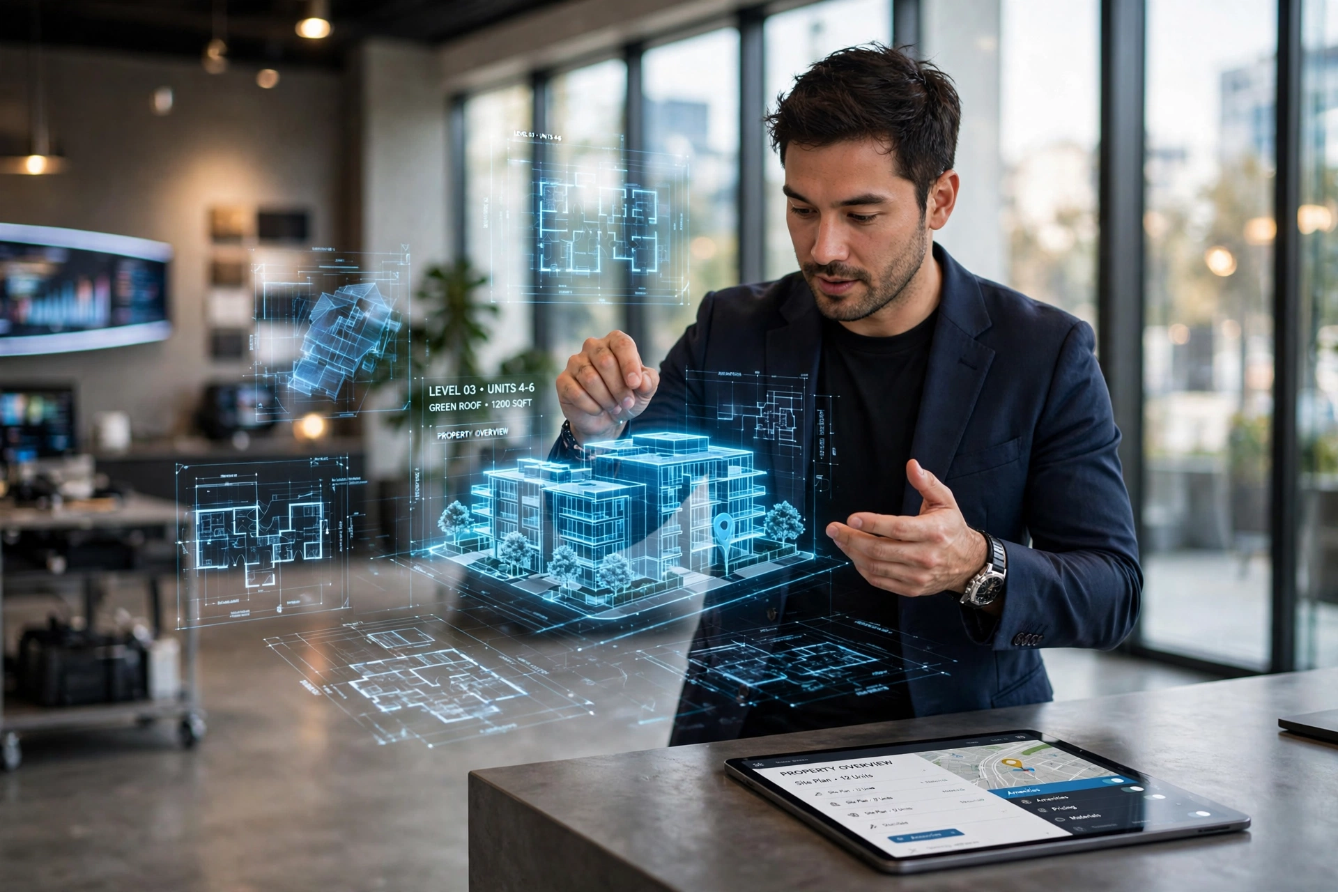 3D architectural model touchscreen display
