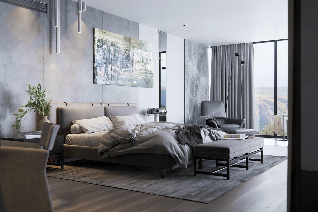 bedroom, furniture, interior design, bed, pillow, bedding, lamp, wall, interior, room, modern, home, house, apartment, comfortable, decor, luxury, hotel, decoration, design, 3d rendering, bedroom, bedroom, bedroom, bedroom, bedroom, bed, hotel, hotel, hotel