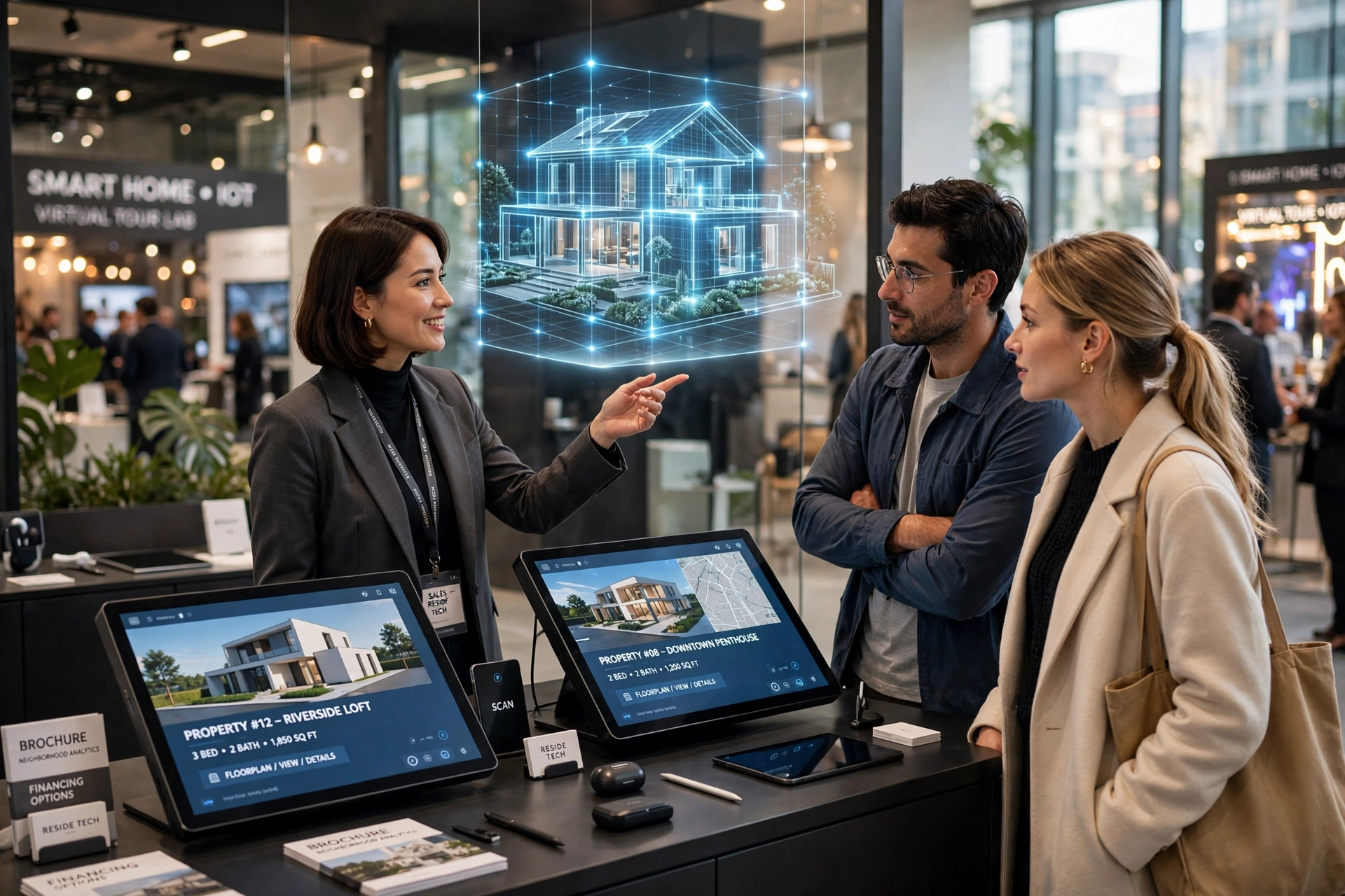 luxury real estate sales showroom modern