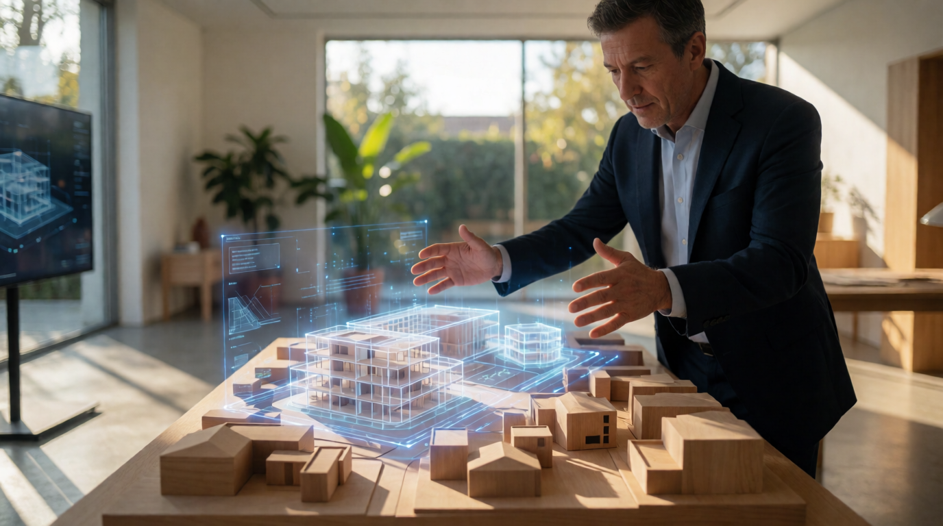 3D architectural model touchscreen display