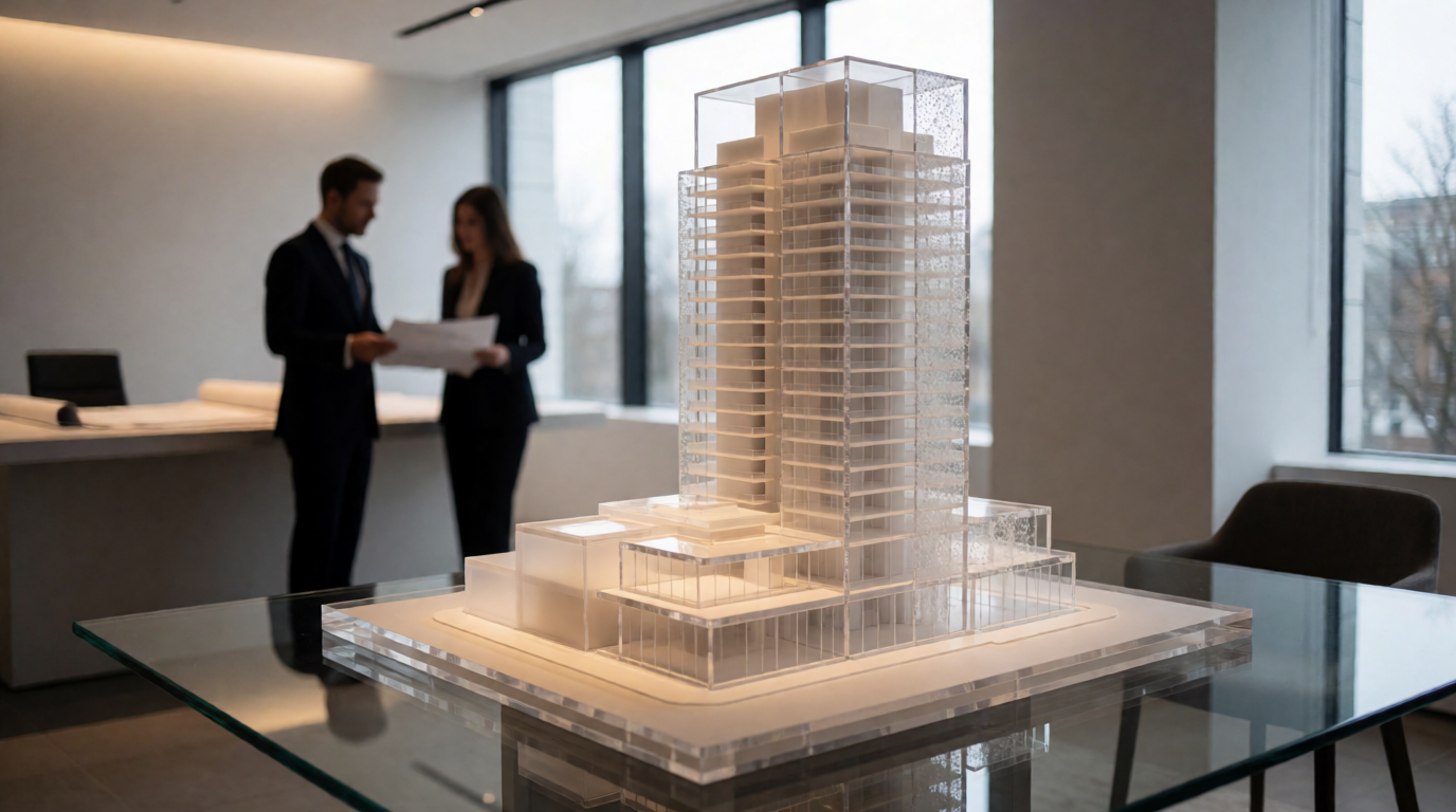 3D architectural model touchscreen display