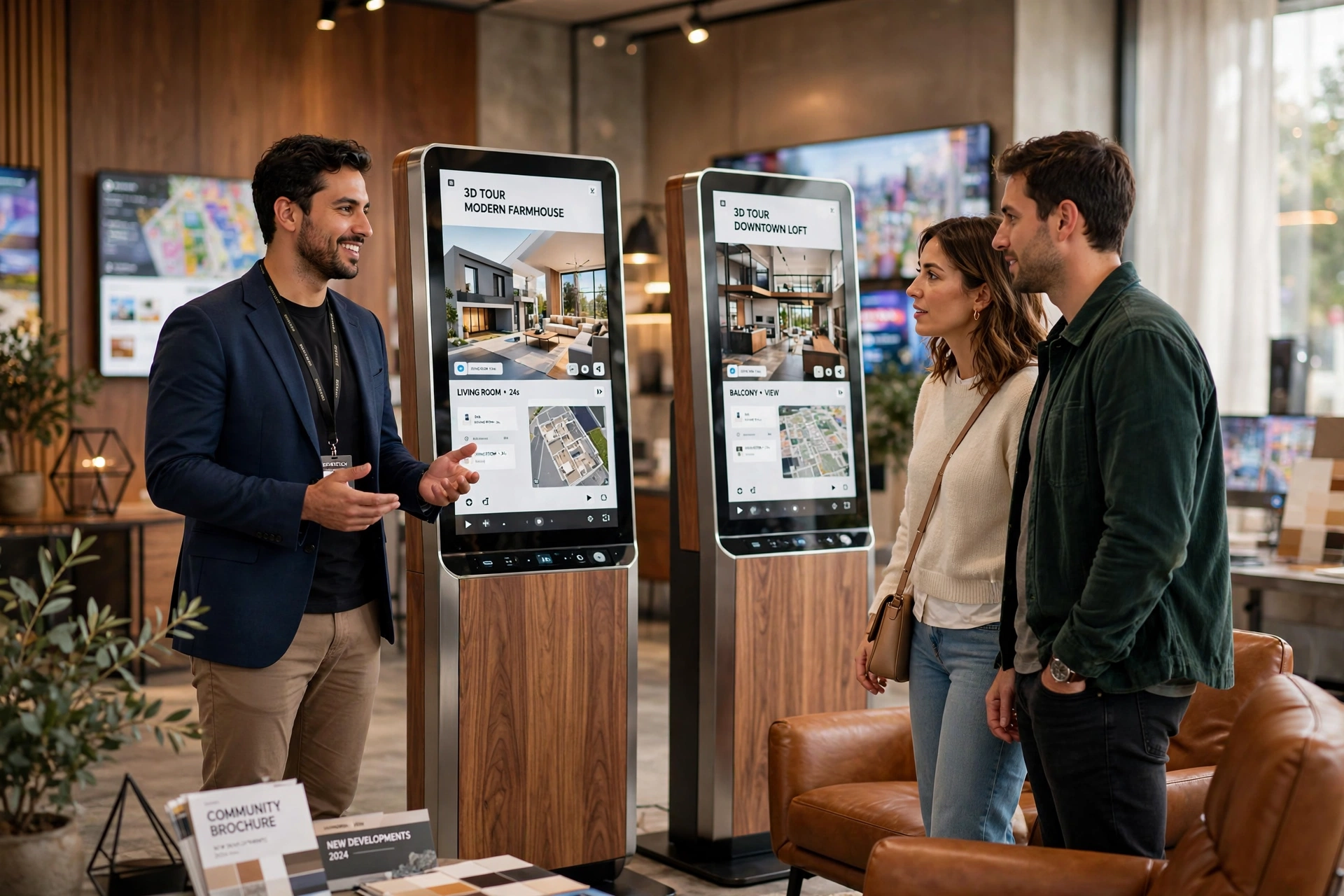 luxury real estate sales showroom modern