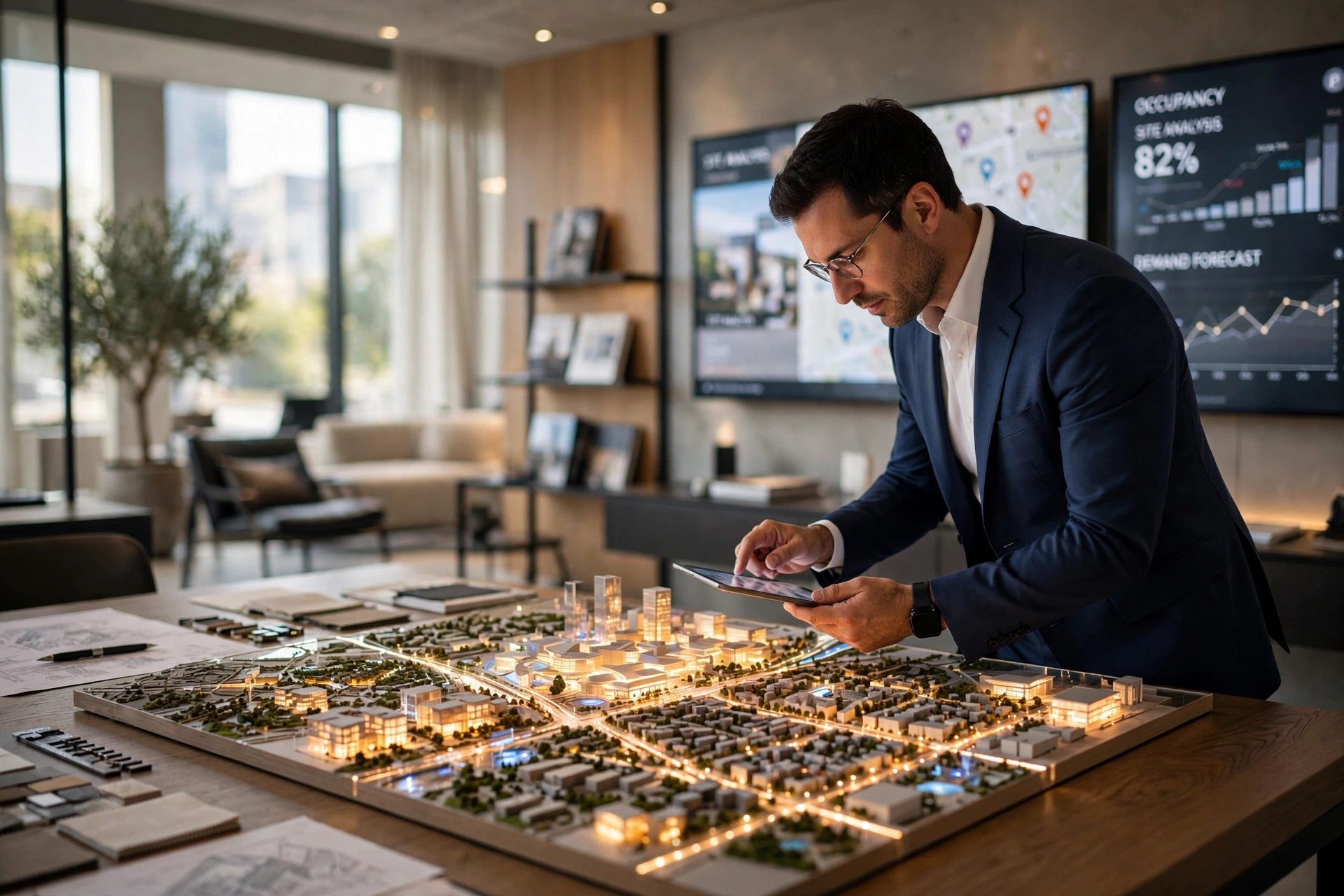 3D architectural model touchscreen display