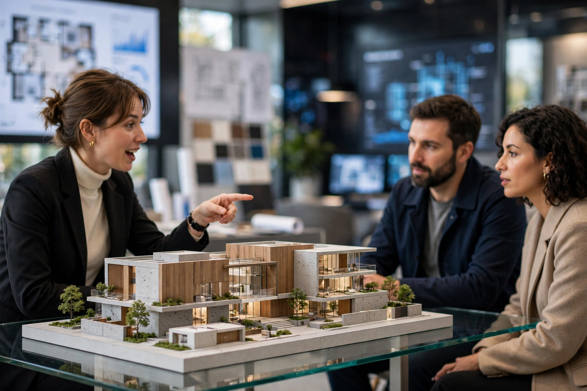 3D architectural model touchscreen display