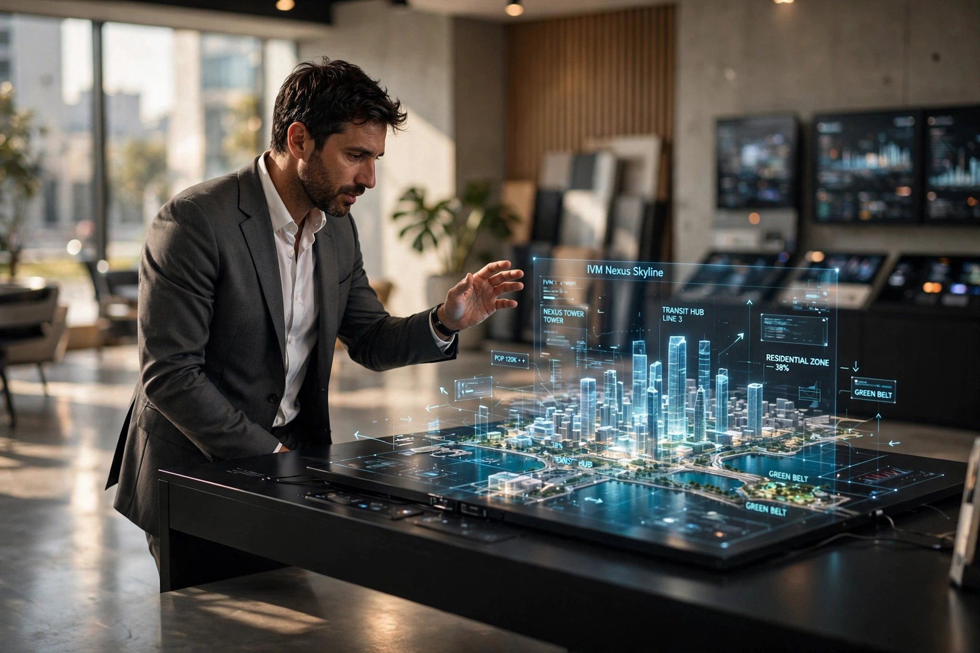 3D architectural model touchscreen display