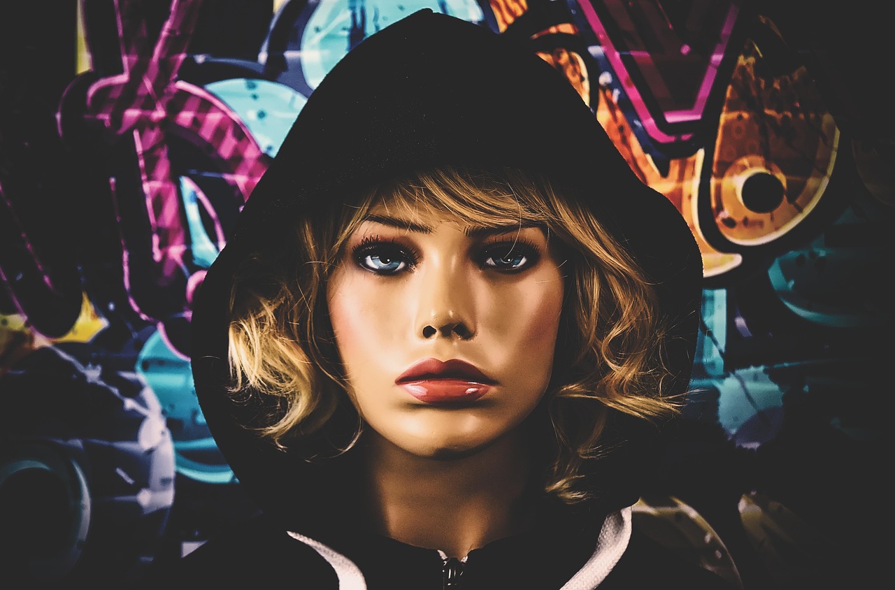 woman, mannequin, beauty, face, doll face, portrait, hoodie, makeup, girl, young, pretty, mysterious, display dummy, mannequin, mannequin, mannequin, mannequin, mannequin, hoodie, hoodie, hoodie, makeup, makeup