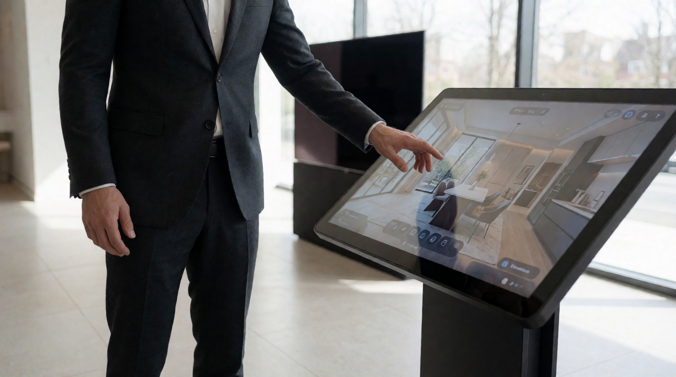 3D architectural model touchscreen display