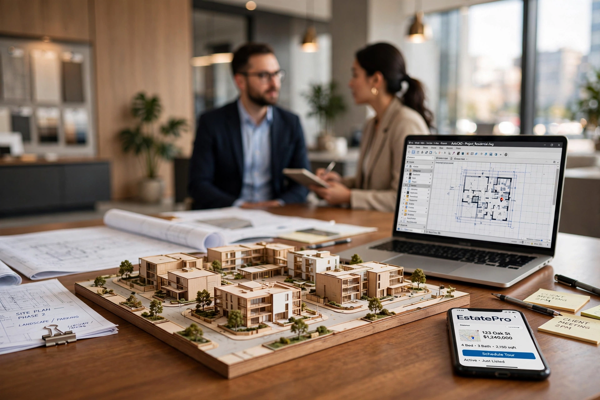 3D architectural model touchscreen display