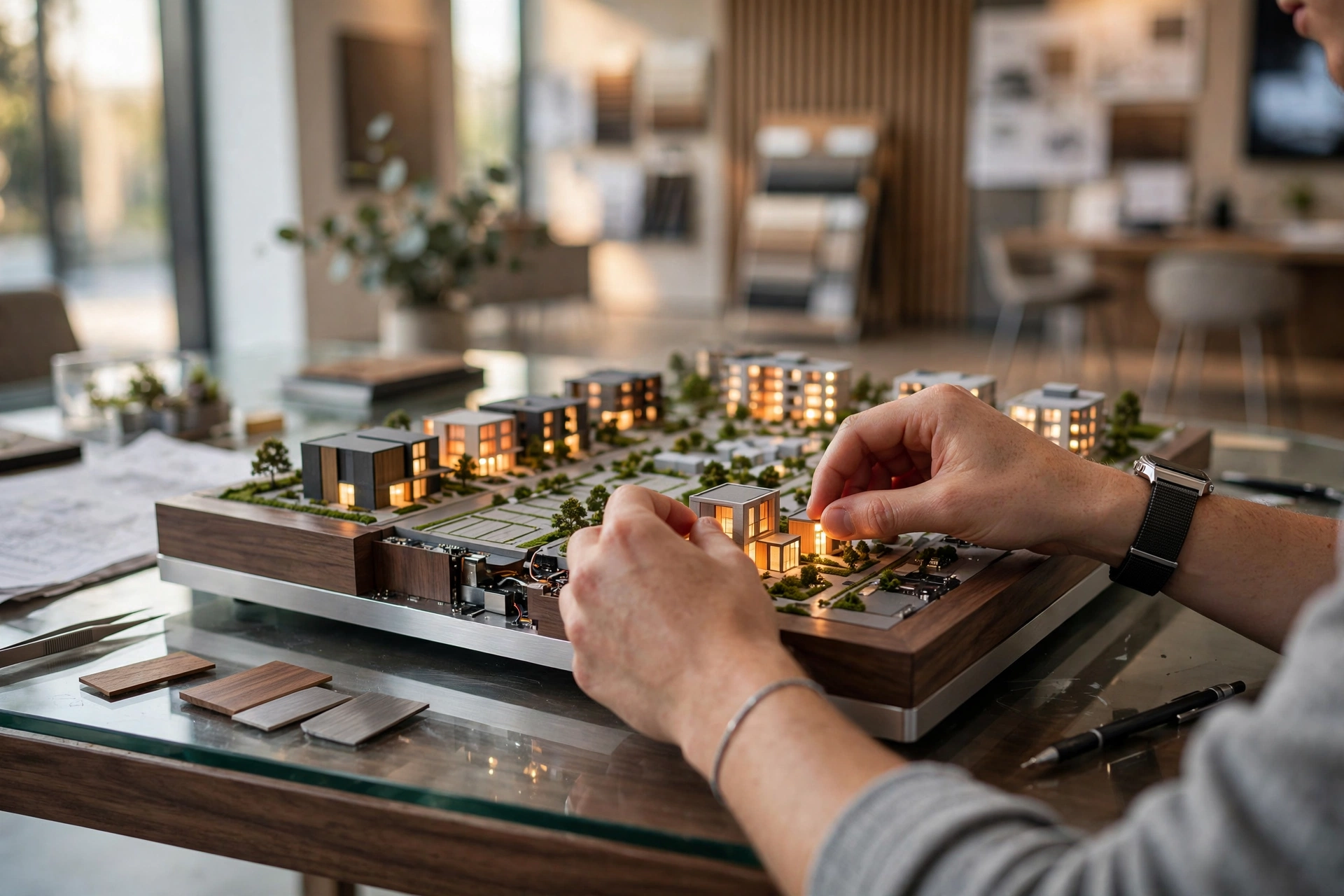 3D architectural model touchscreen display