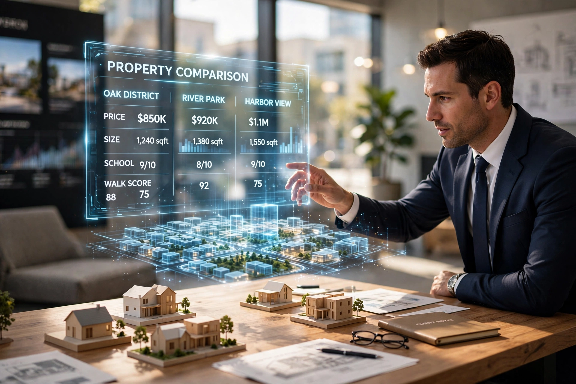3D architectural model touchscreen display