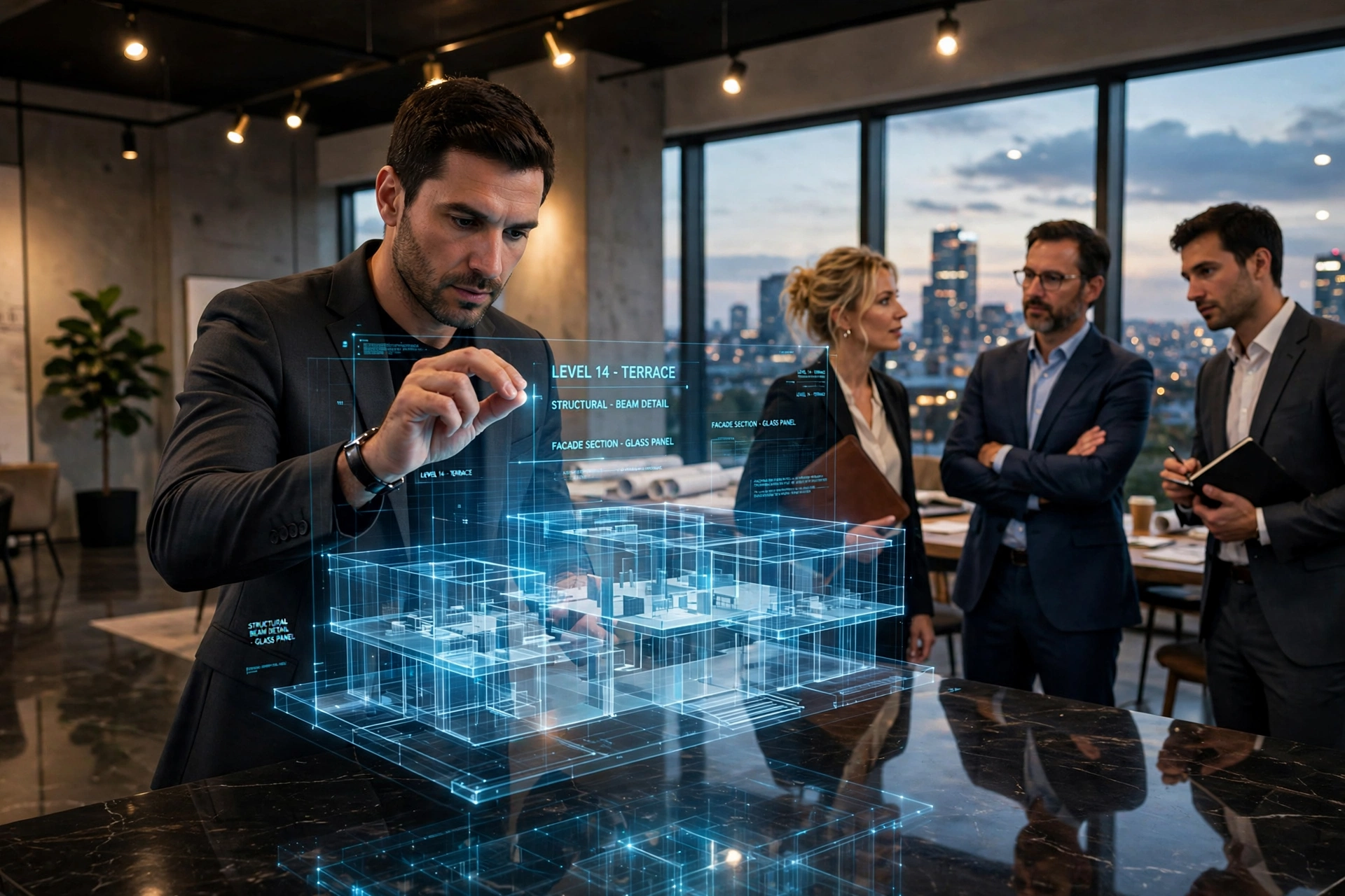 3D architectural model touchscreen display
