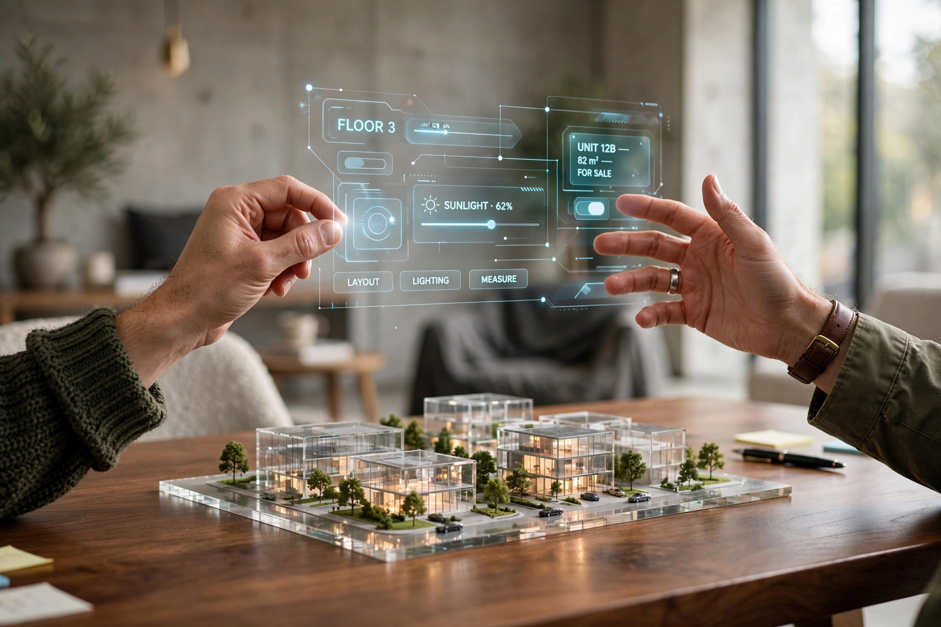 3D architectural model touchscreen display