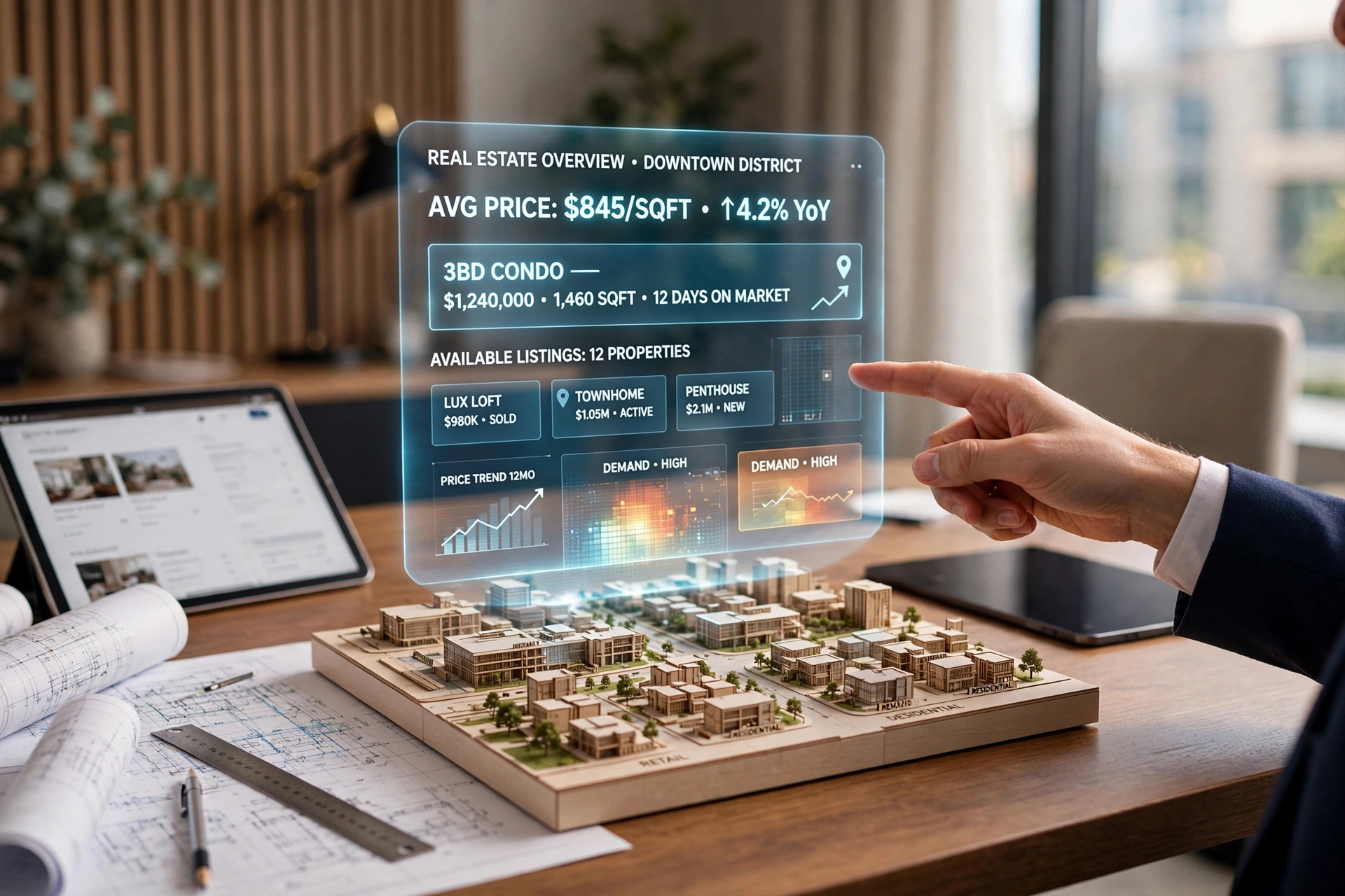 3D architectural model touchscreen display