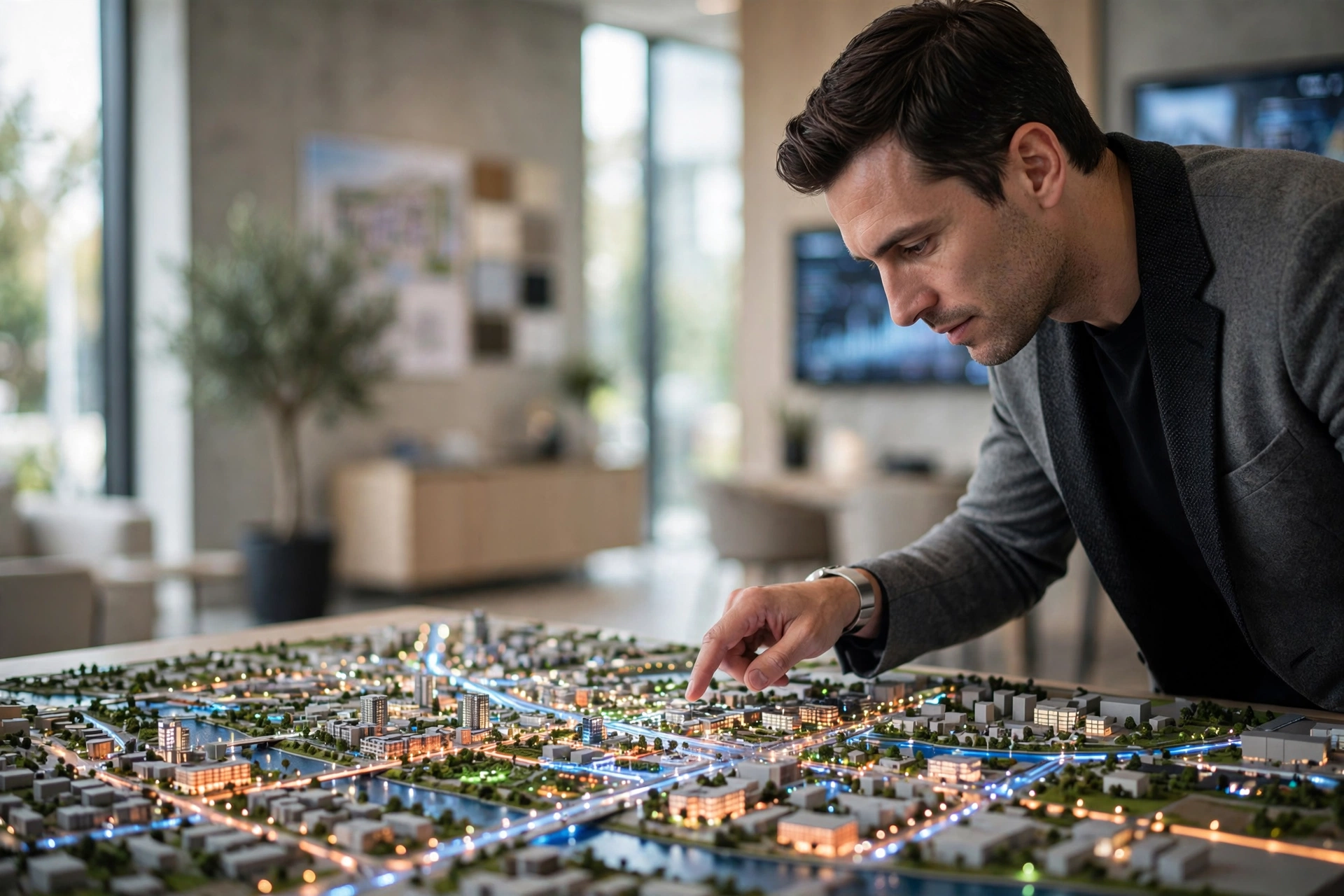 3D architectural model touchscreen display