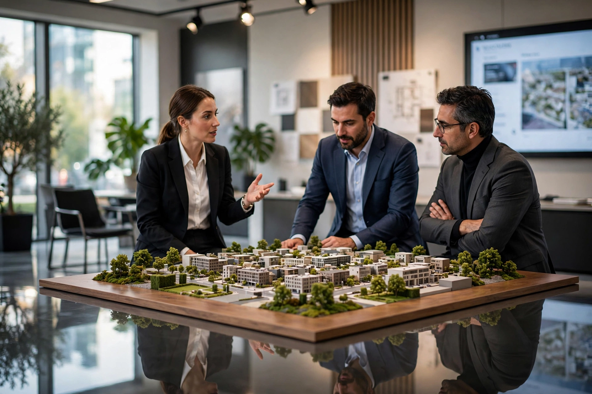 3D architectural model touchscreen display