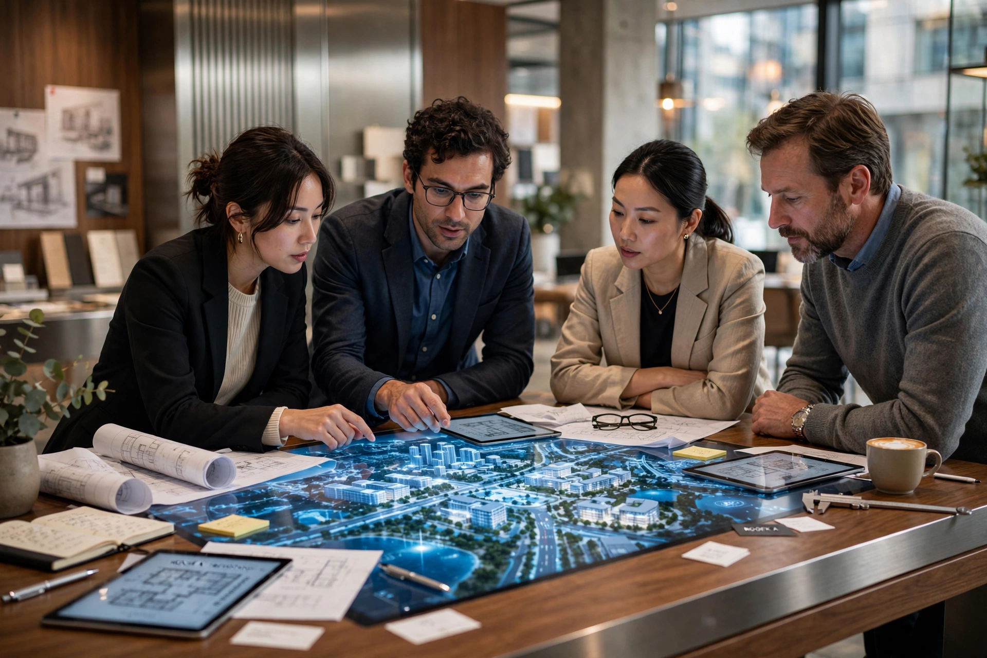 3D architectural model touchscreen display