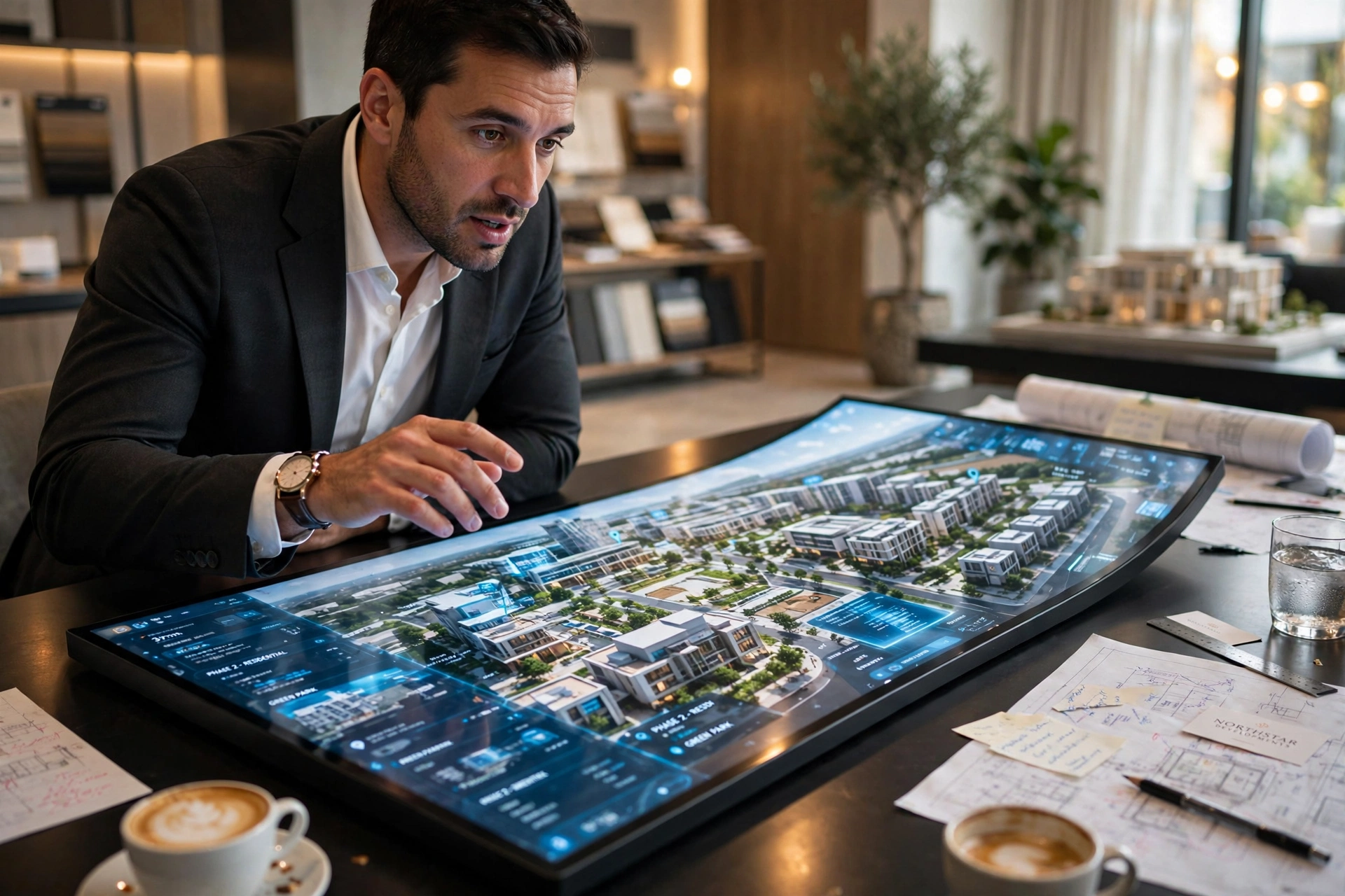 3D architectural model touchscreen display